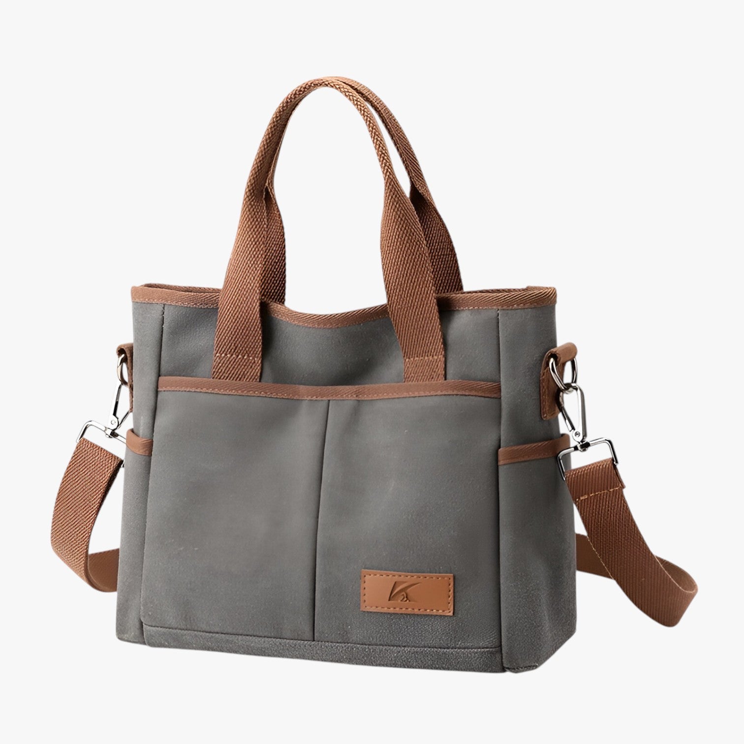 Rylee | Ampa borsa a tracolla e da viaggio in tela - Grigio (20cm<Max Lunghezza<30cm) - handbags Women's handbags - Concept Palermo