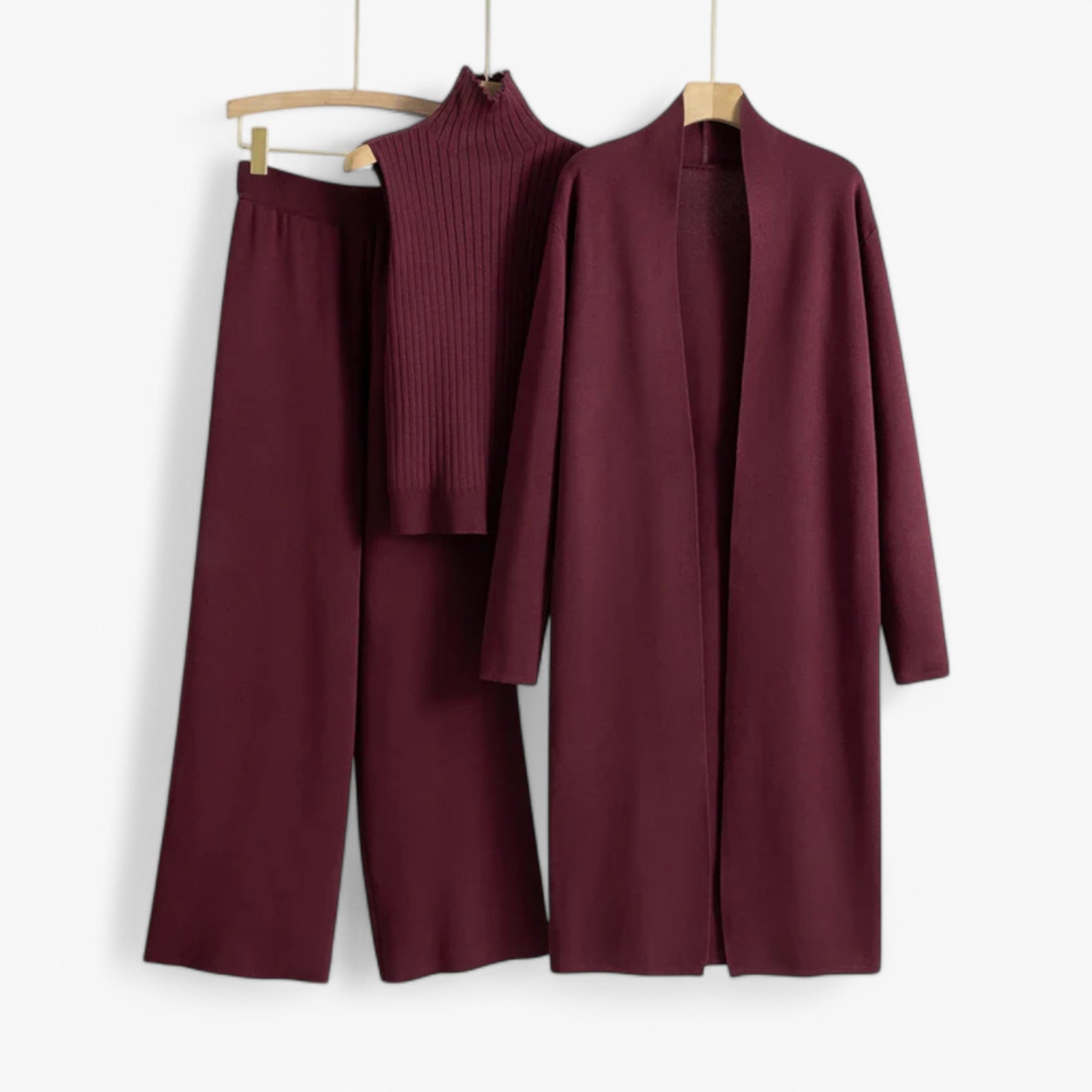 Ivy | Set di Maglieria Vintage in 3 Pezzi - Rosso Una taglia - - Concept Palermo