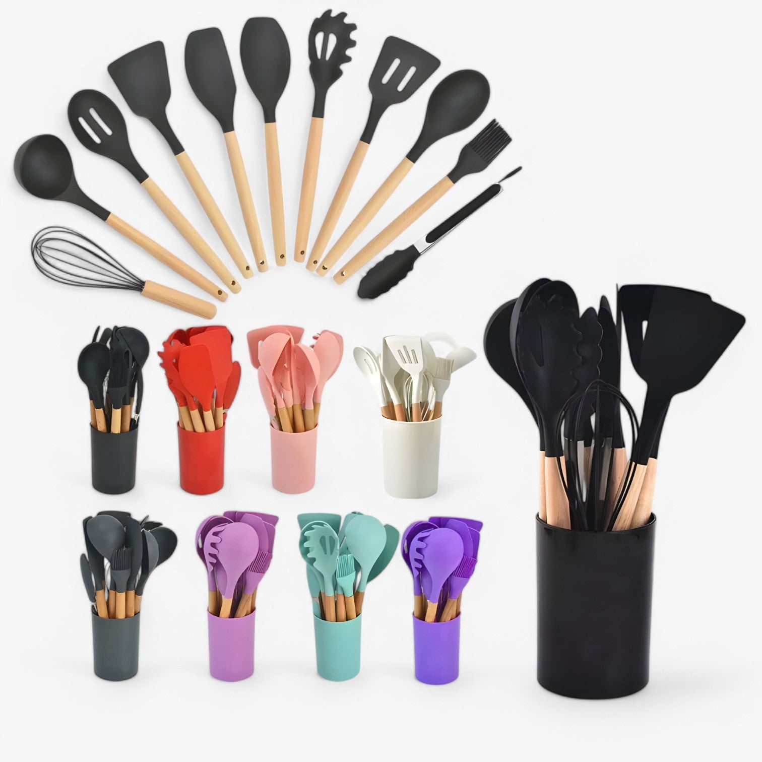 Triana | Set di accessori da cucina in silicone – resistente al calore, antiaderente e durevole - - Kitchen kitchen accessory kitchen tools - Concept Palermo