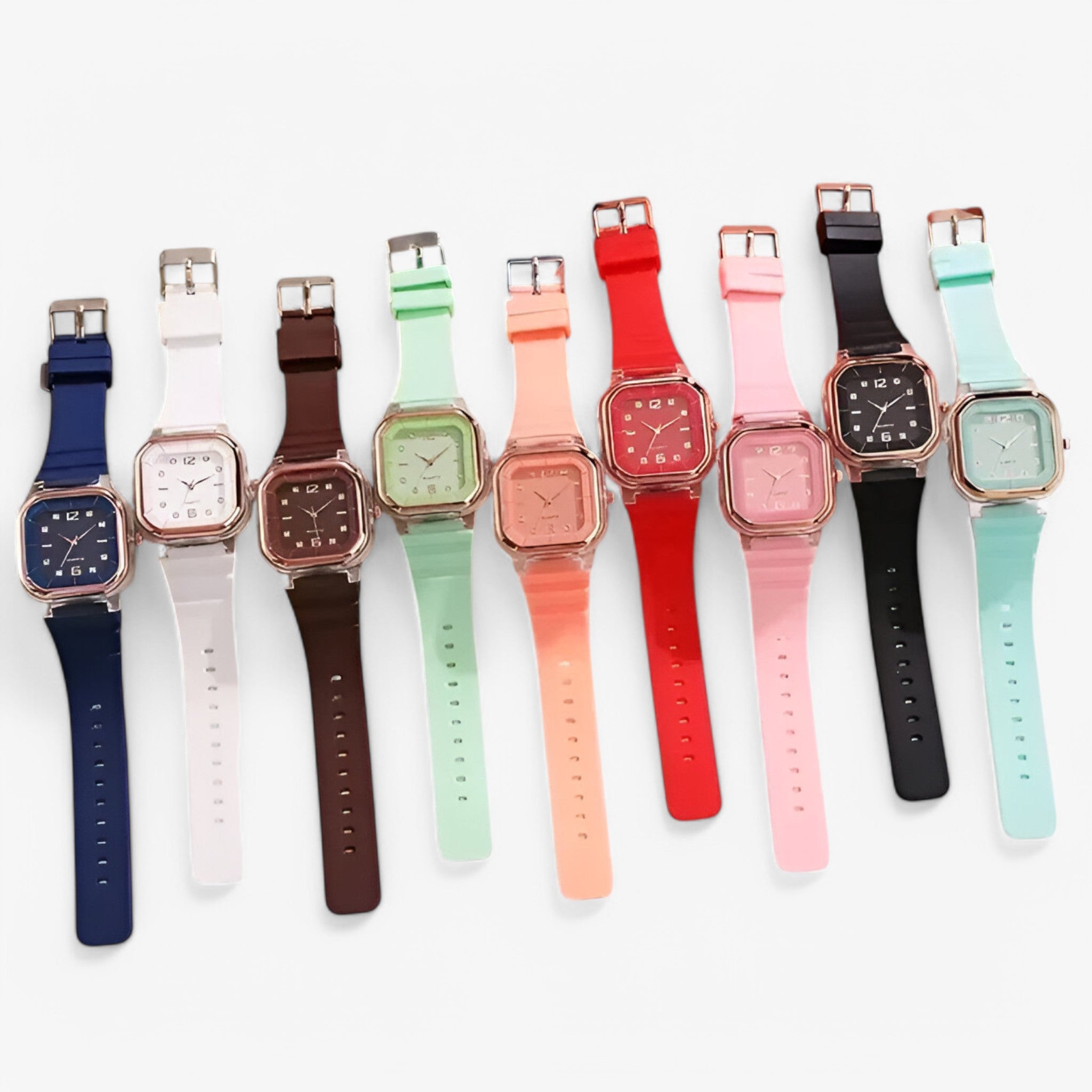 Janessa | Orologio da donna in silicone con quadrante grande e dettagli strass - - female watch watch for women - Concept Palermo