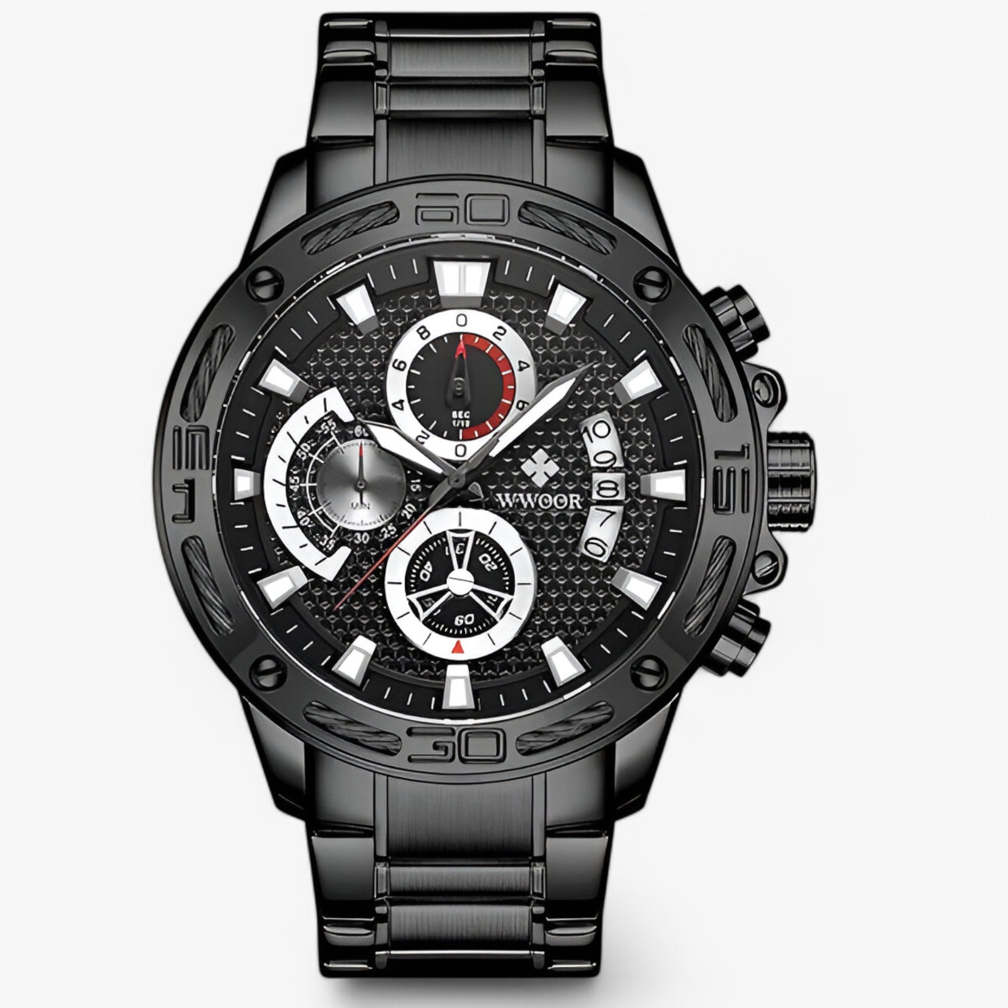 Linus | Orologio Cronografo di Lusso in Acciaio Inossidabile - nero nero - - Concept Palermo