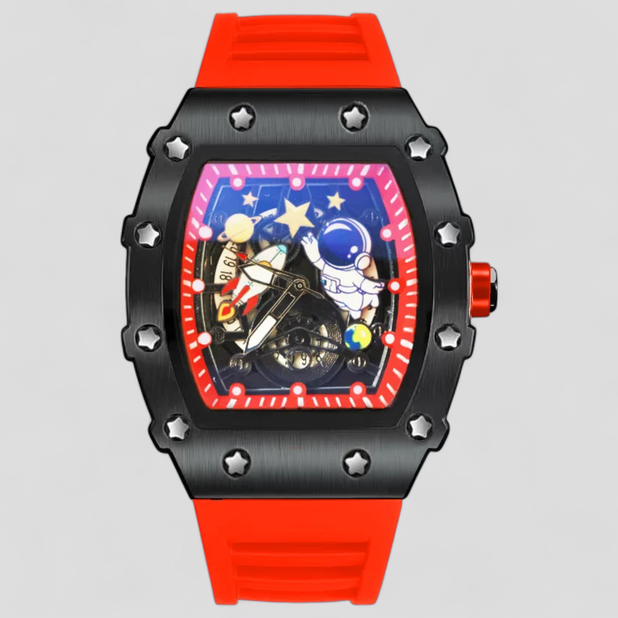 Kian | Orologio Meccanico Estivo Personalizzato - Rosso - watch for men watch for women WATCHES FOR MEN - Concept Palermo