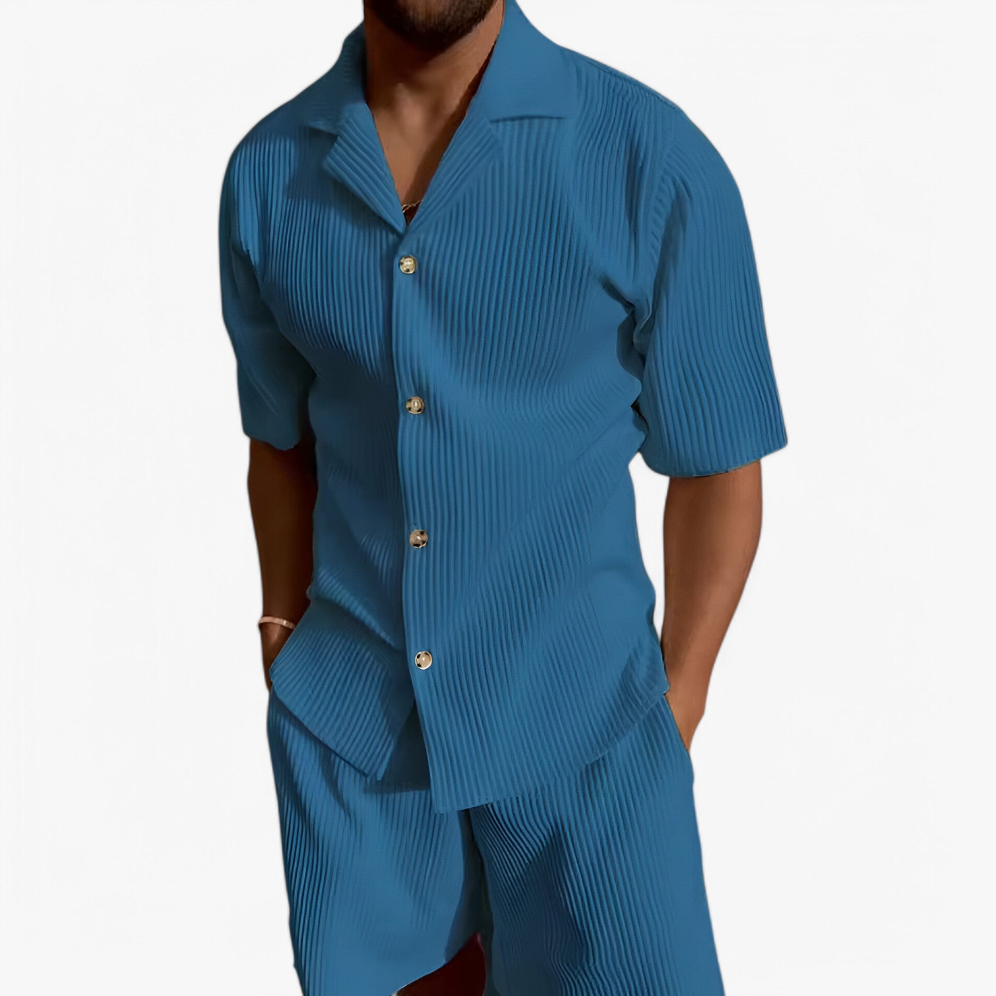 Giulia | Tuta Casual in Velluto a Coste - Blu - - Concept Palermo