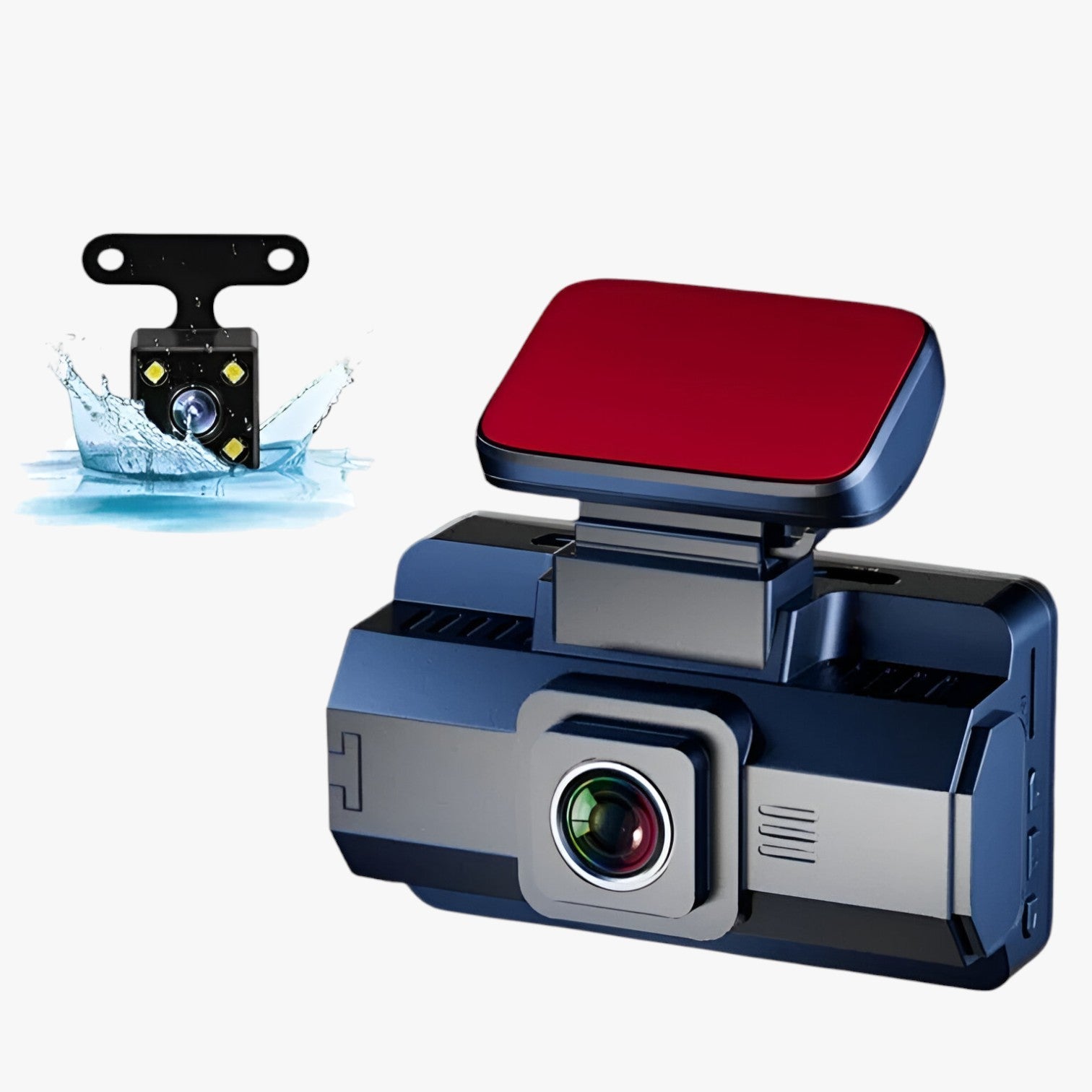 Brin | Dashcam con obiettivo triplo – 1080P HD e visione notturna - voorkant en achterkant - camera gadget - Concept Palermo