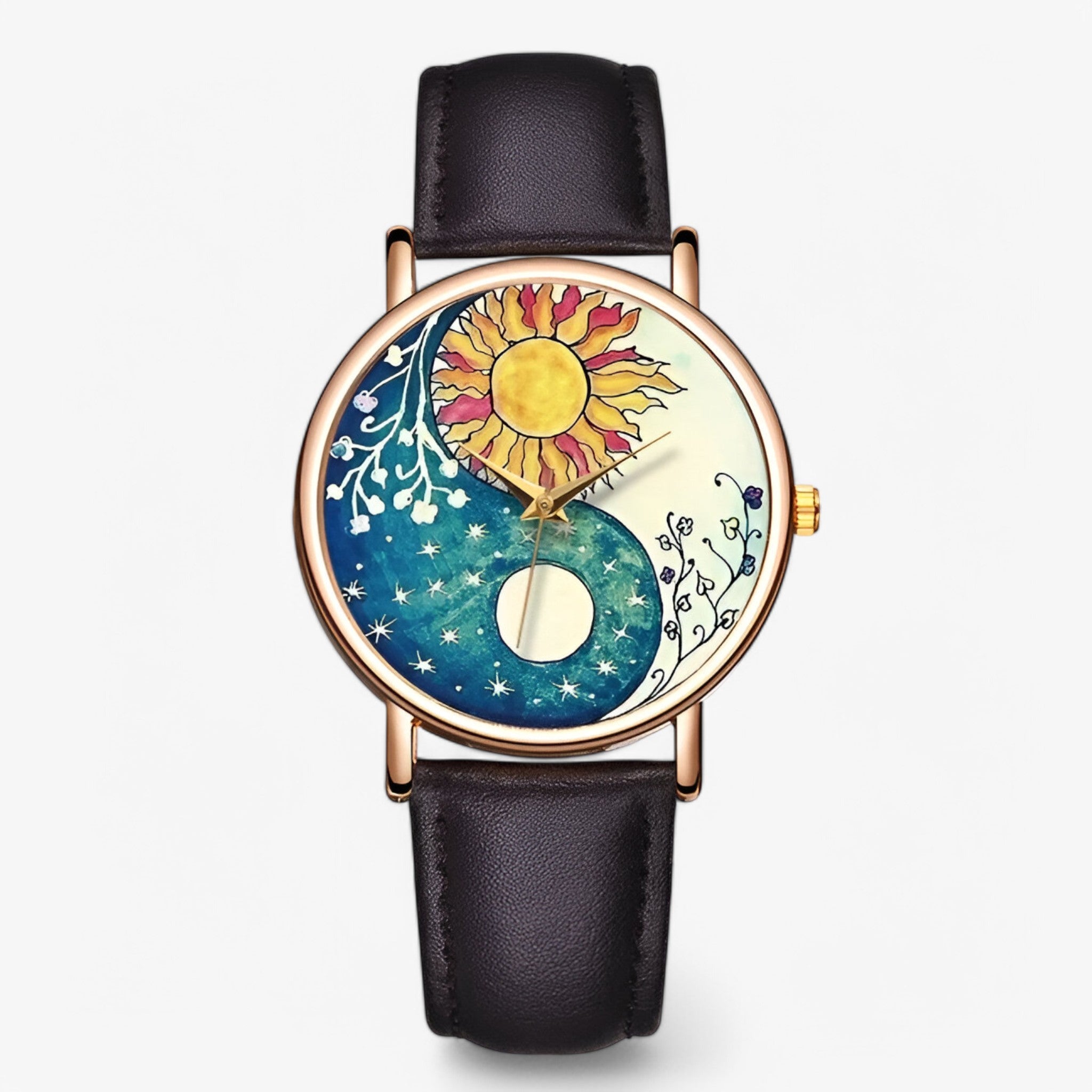 Noemi | Orologio alla moda in vera pelle con design originale e resistente all’acqua - Marrone scuro - female watch watch for women - Concept Palermo