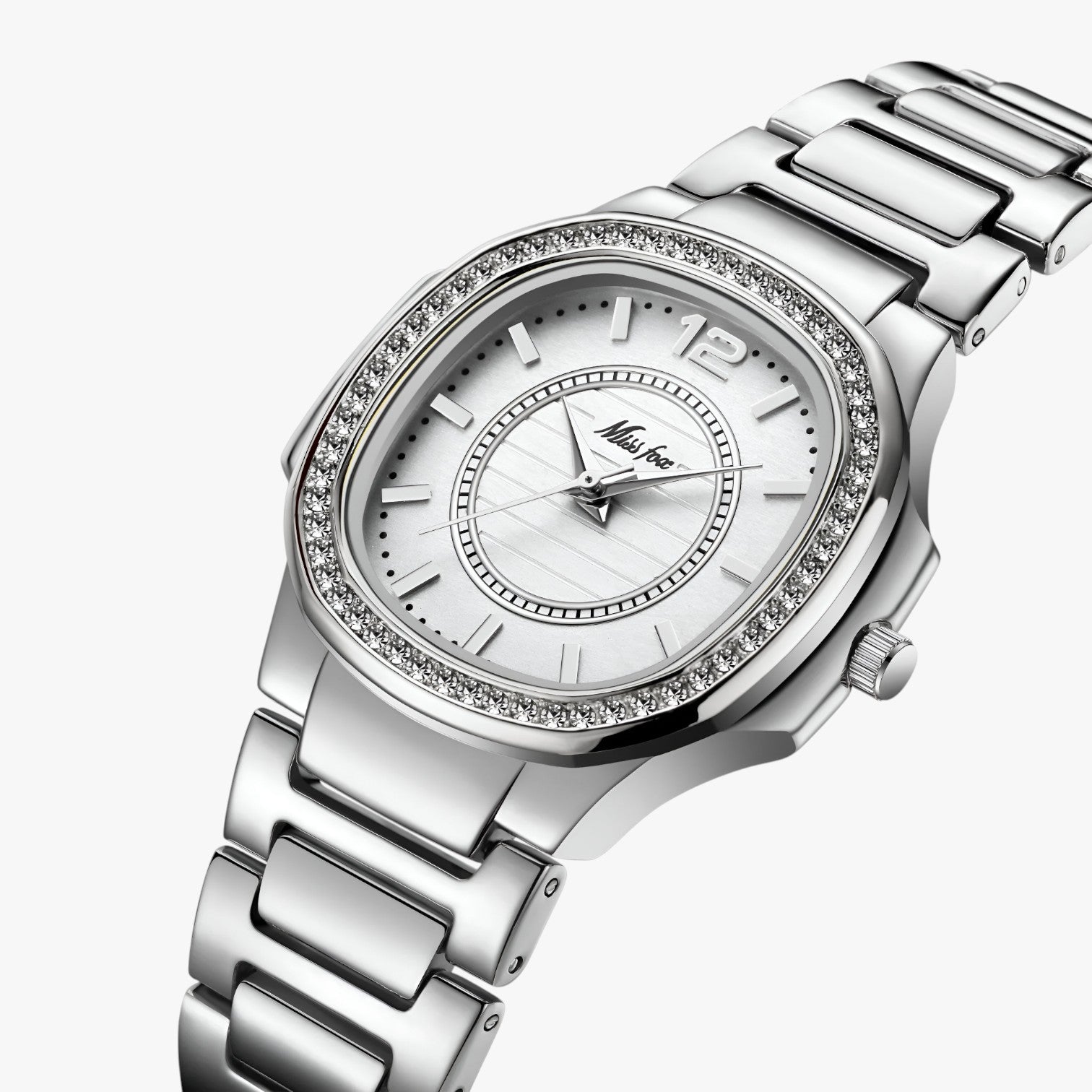 Gwen | Elegante orologio impermeabile con diamanti - Argento - female watch ladies watch watch watch for women watches wrist watches for women - Concept Palermo