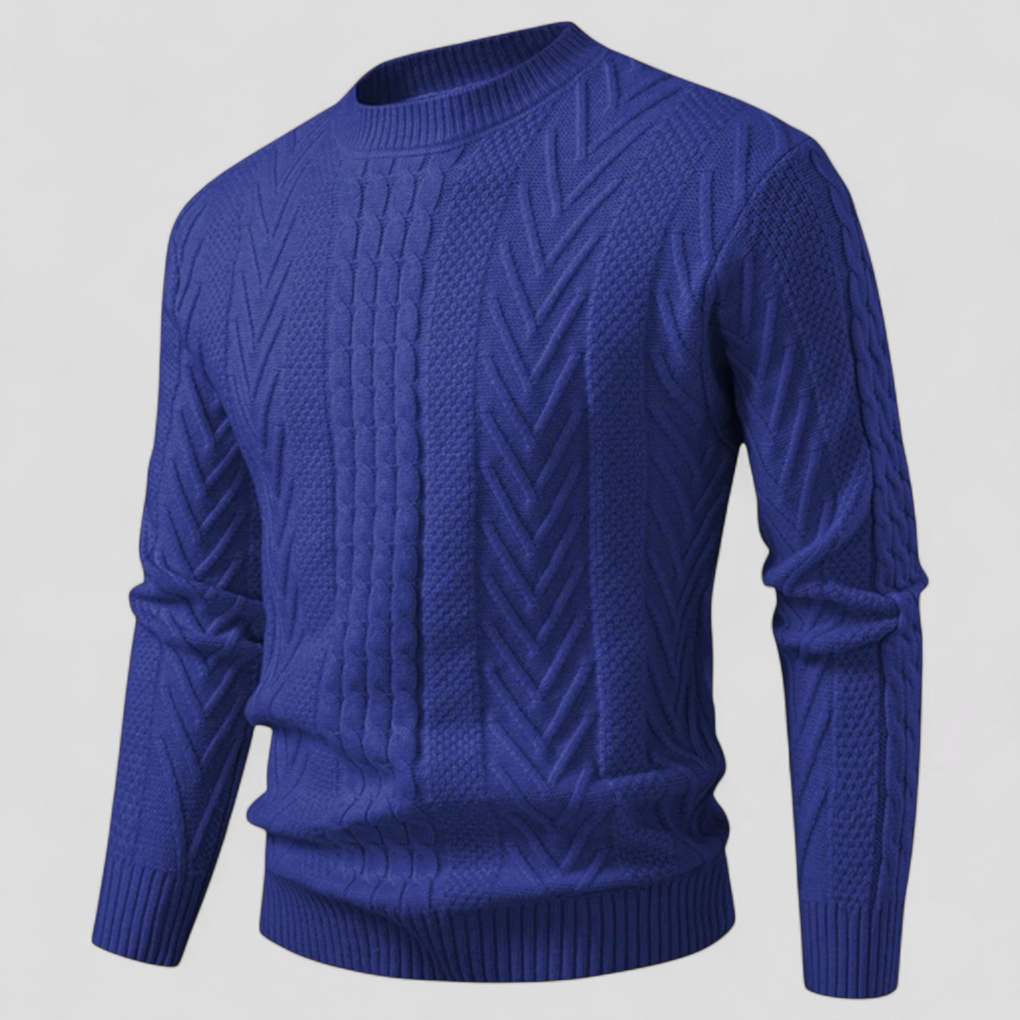 Zander | Maglione da uomo slim fit, luminoso e caldo per l'autunno/inverno - blu - Sweater sweater men sweaters - Concept Palermo