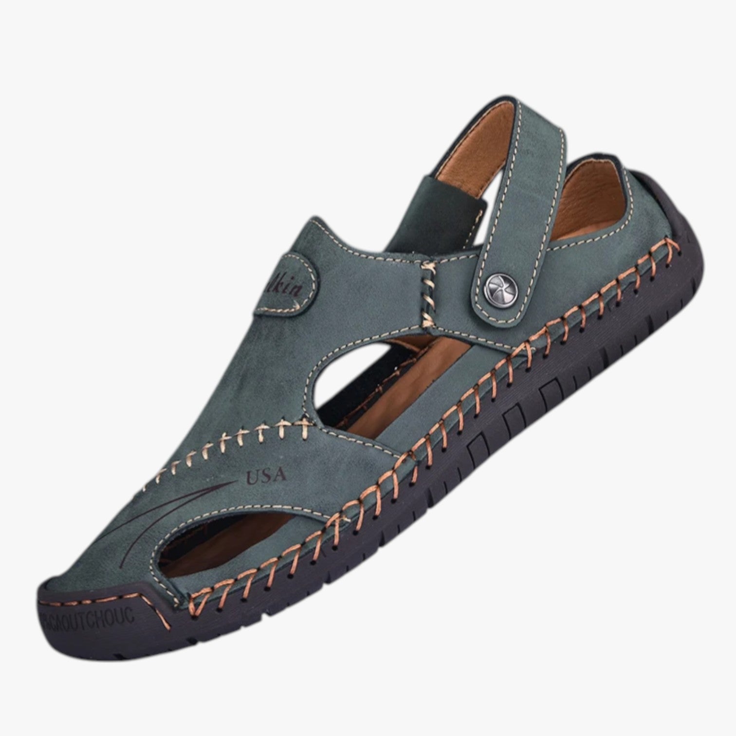 Owen | Sandali estivi da uomo - Pelle traspirante e suola antiscivolo per un tocco di stile - Verde - casual sandals stylish sandals women sandals - Concept Palermo
