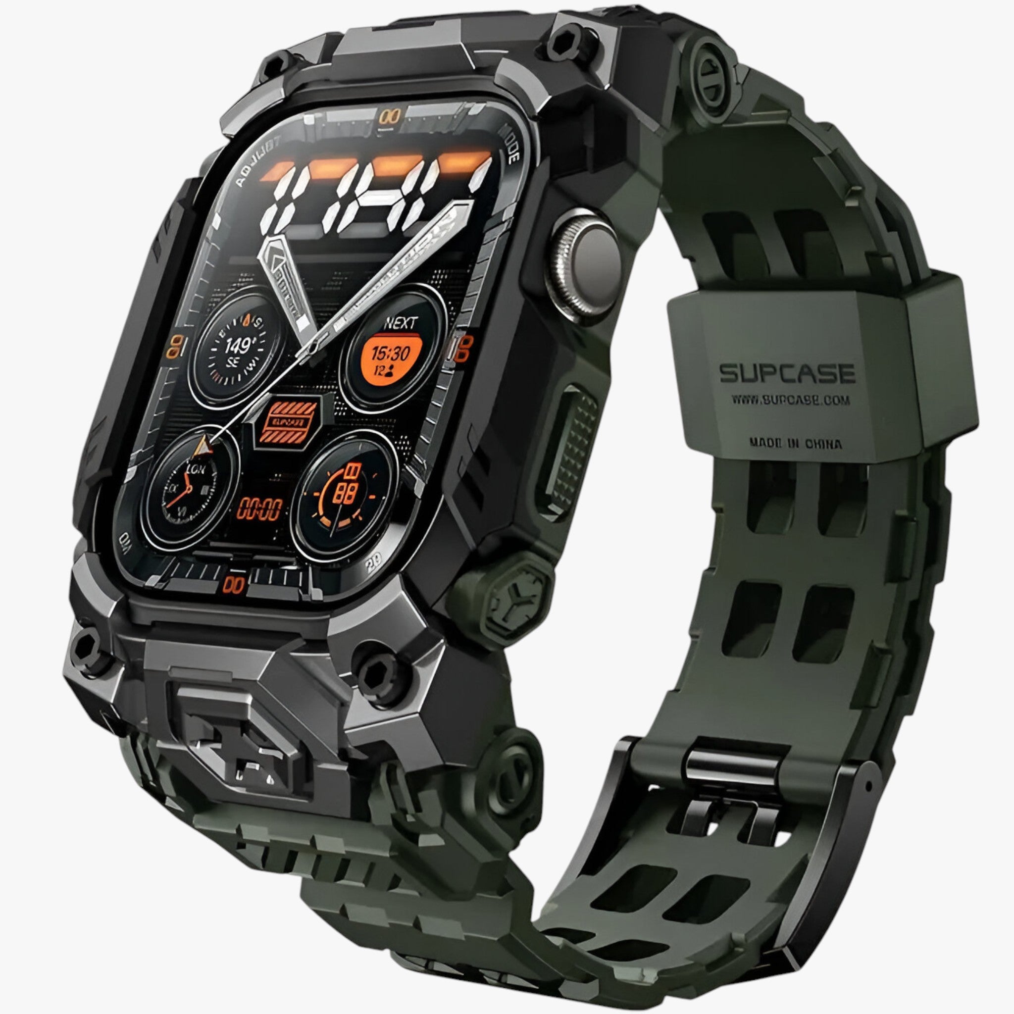 Titan | Custodia Robusta con Cinturino per Apple Watch 10 - Verde militare - - Concept Palermo