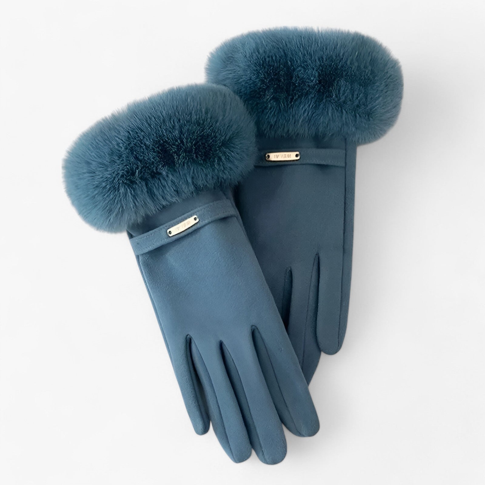 Emma | Guanti Touchscreen Eleganti per Giornate Invernali Calde - Blu Una taglia - gloves winter gloves Women fashion - Concept Palermo