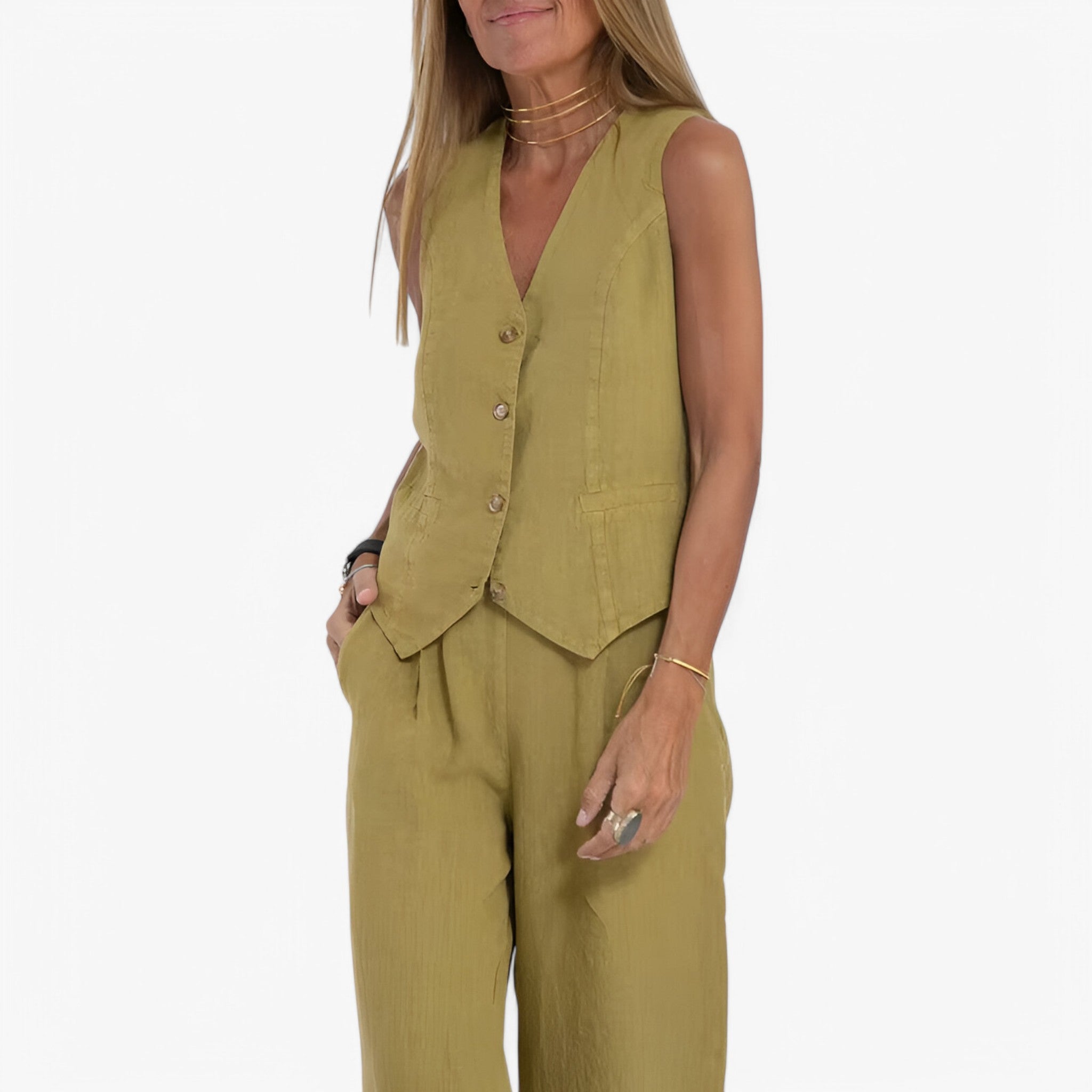 Lina | Gilet senza maniche (con pantaloni coordinati gratuiti) - - - Concept Palermo