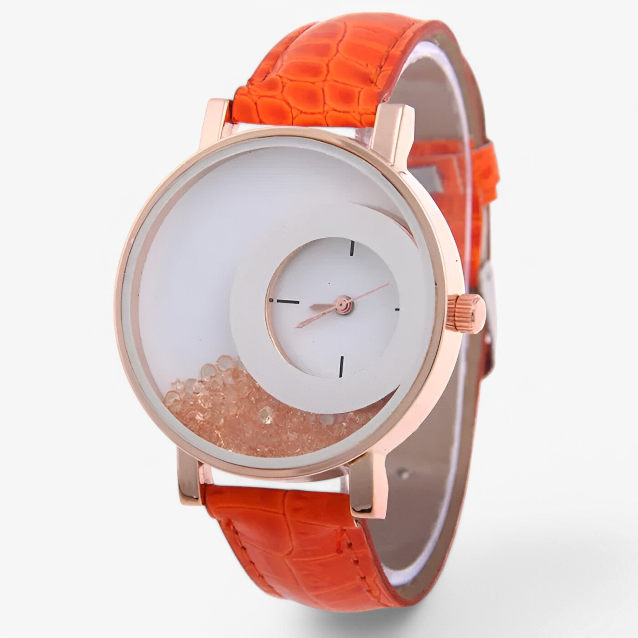 Odette | Orologio da donna con quadrante brillante - Arancia - female watch watch for women - Concept Palermo