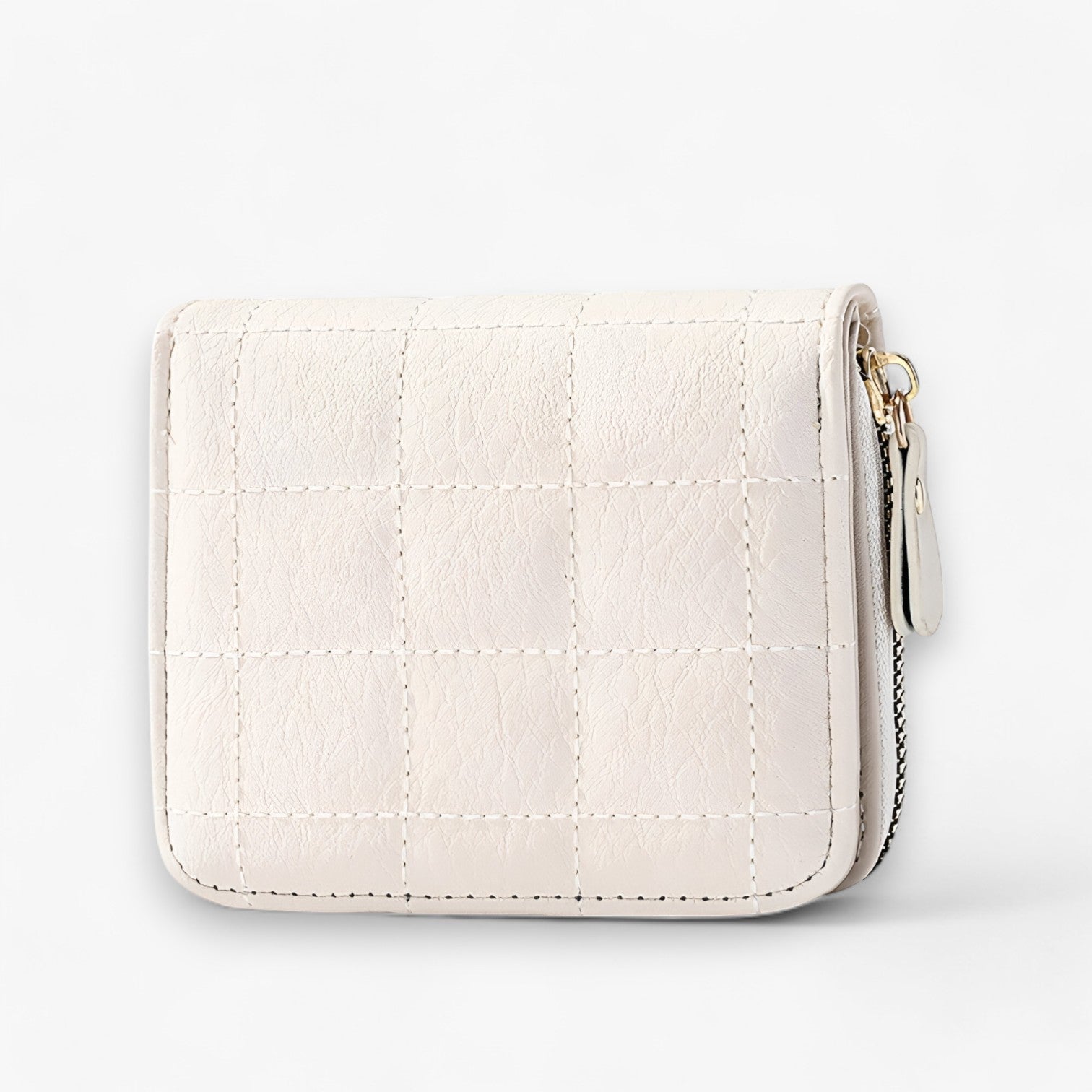 Emery| Portafoglio in PU pelle elegante e compatto con pratico design a zip - Bianco - wallet womens wallet - Concept Palermo
