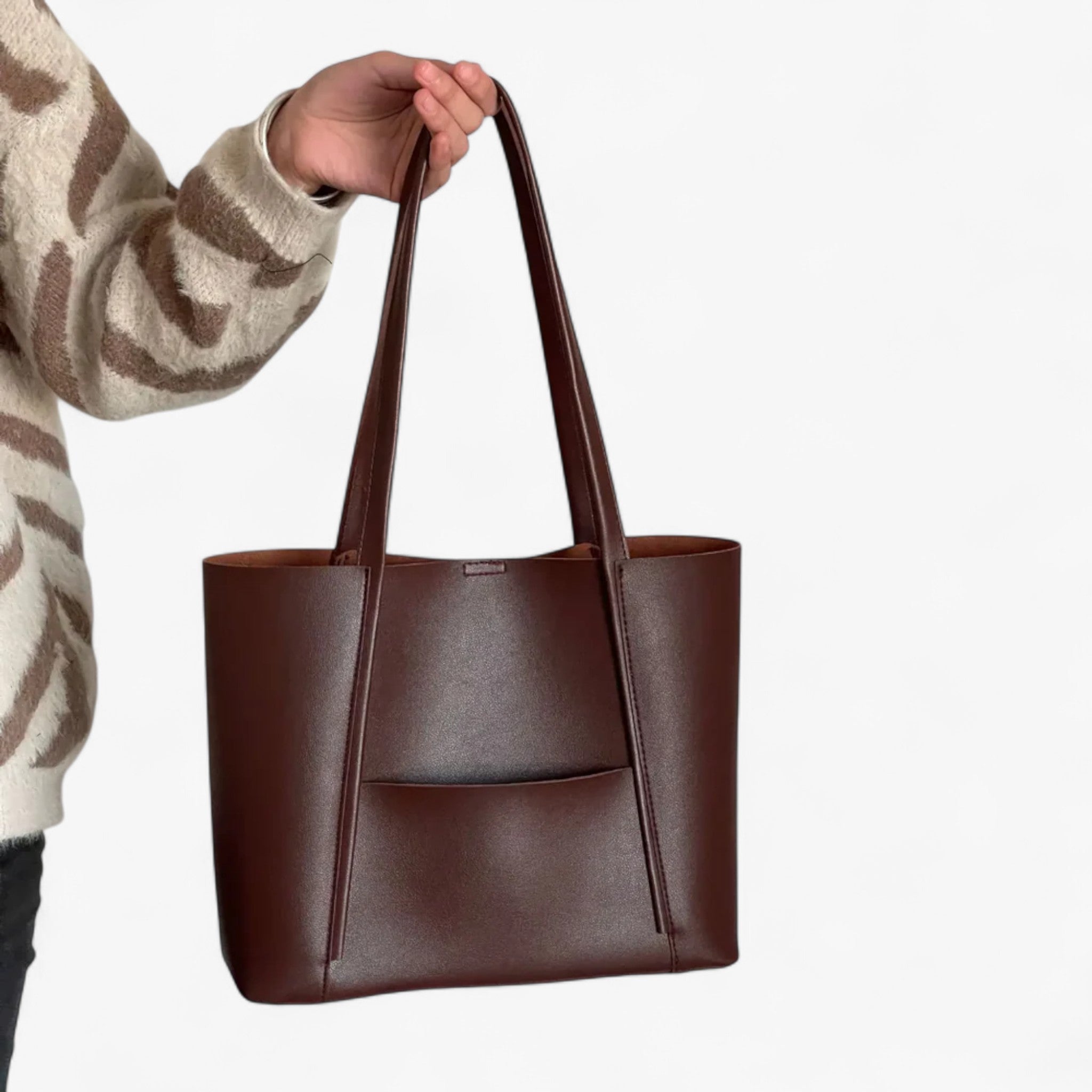 Borsa Stella con manici superiori - Marrone - Bags handbags Shoulder Bags women bags Women's handbags - Concept Palermo