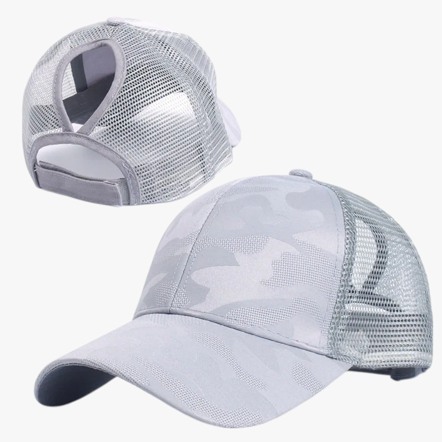 Blaire | Cappello Estivo Camo con Rete e Chignon - Gray - hat Hat for girls hats women hat womens hat - Concept Palermo