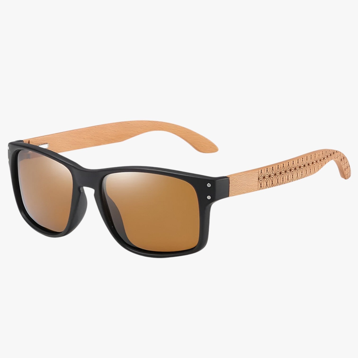 Arjun | Midnite Star Occhiali da sole in legno – Protezione UV elegante per uomini - Marrone - mens sunglasses Sunglasses - Concept Palermo
