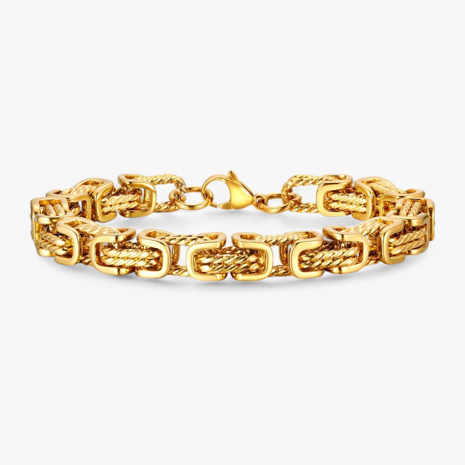 Floris | Robusto e Senza Tempo – Bracciale Maschile Chunky Bizantino - Oro - BRACELETS mens bracelet - Concept Palermo
