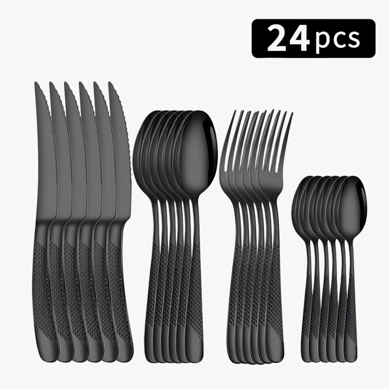 Kaeli | Set posate in acciaio per tutta la famiglia - nero - Kitchen kitchen utensil Kitchen Utensils - Concept Palermo