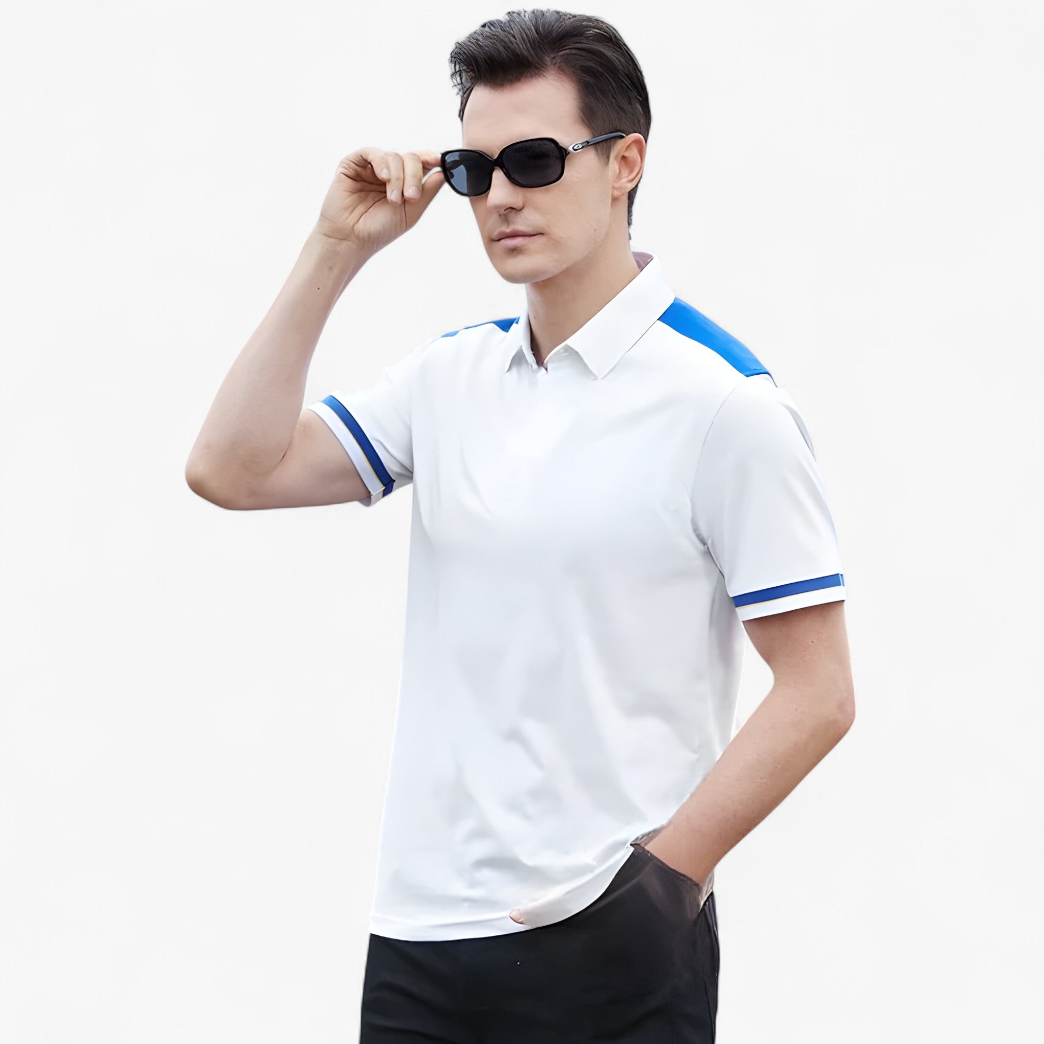 Theo | Polo casual da uomo - Design sportivo con spalle a contrasto - - cotton polo shirt men's polo men's polo shirt Shirts und Polos - Concept Palermo