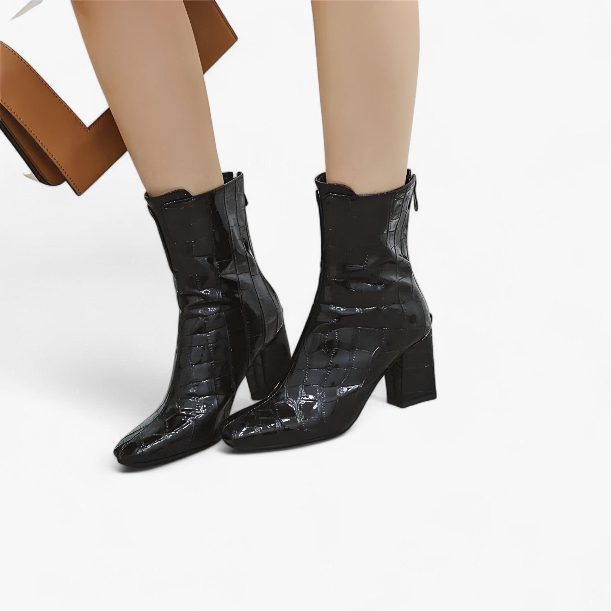 Charlotte | Stivaletti in pelle effetto coccodrillo lucido - - BOOTS Boots & Shoes - Concept Palermo