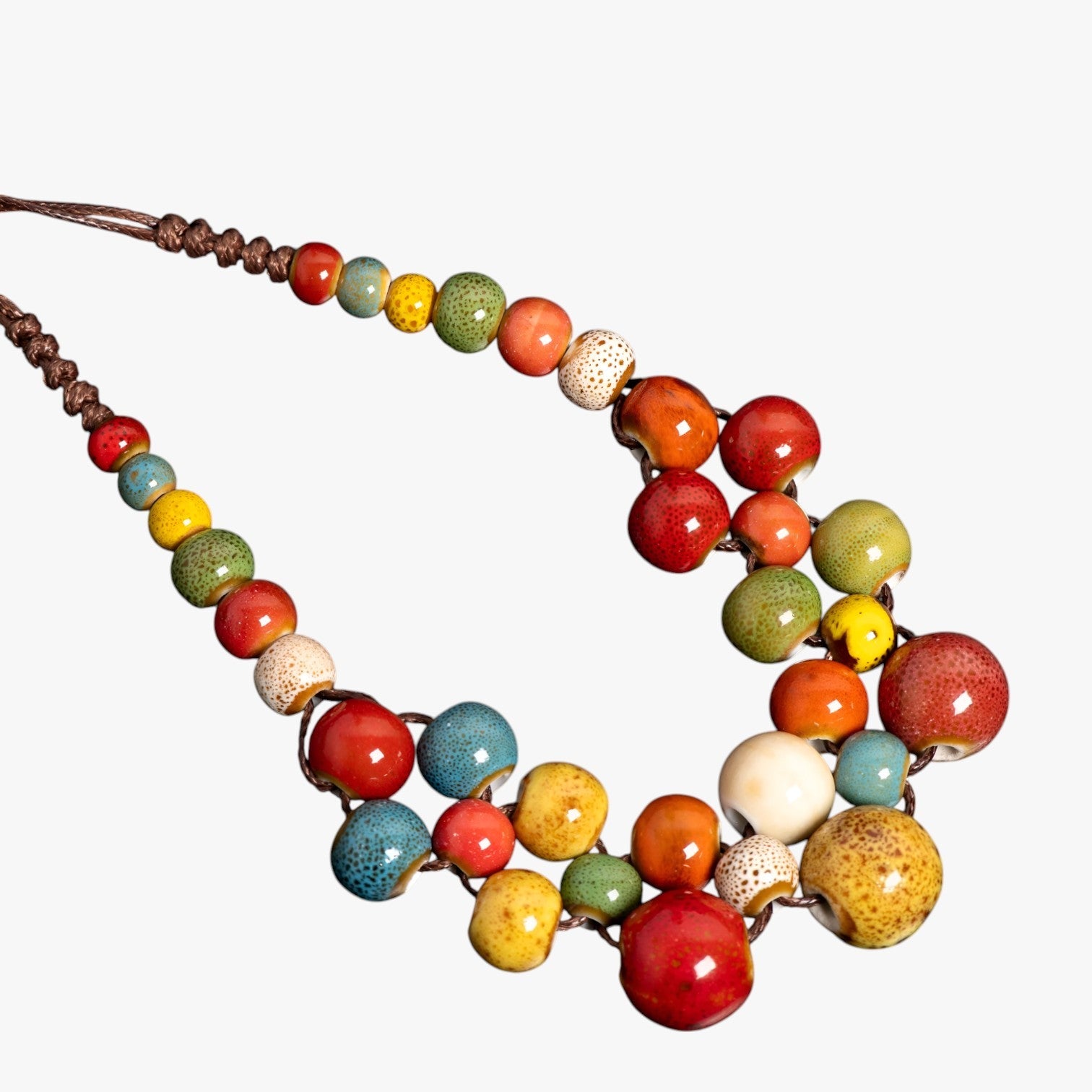 Talia | Collana in ceramica colorata fatta a mano - Unico boho-statement - - elegant womens necklaces NECKLACES Necklaces for Women - Concept Palermo