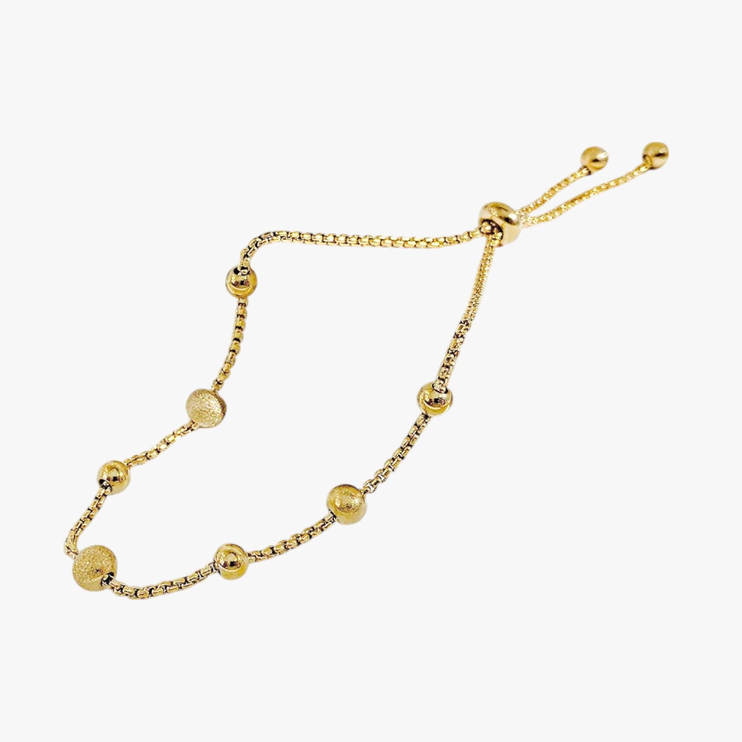Alaia | Bracciale regolabile con perline smerigliate in acciaio inossidabile - - BRACELET BRACELET FOR WOMEN BRACELETS bracelets for women - Concept Palermo