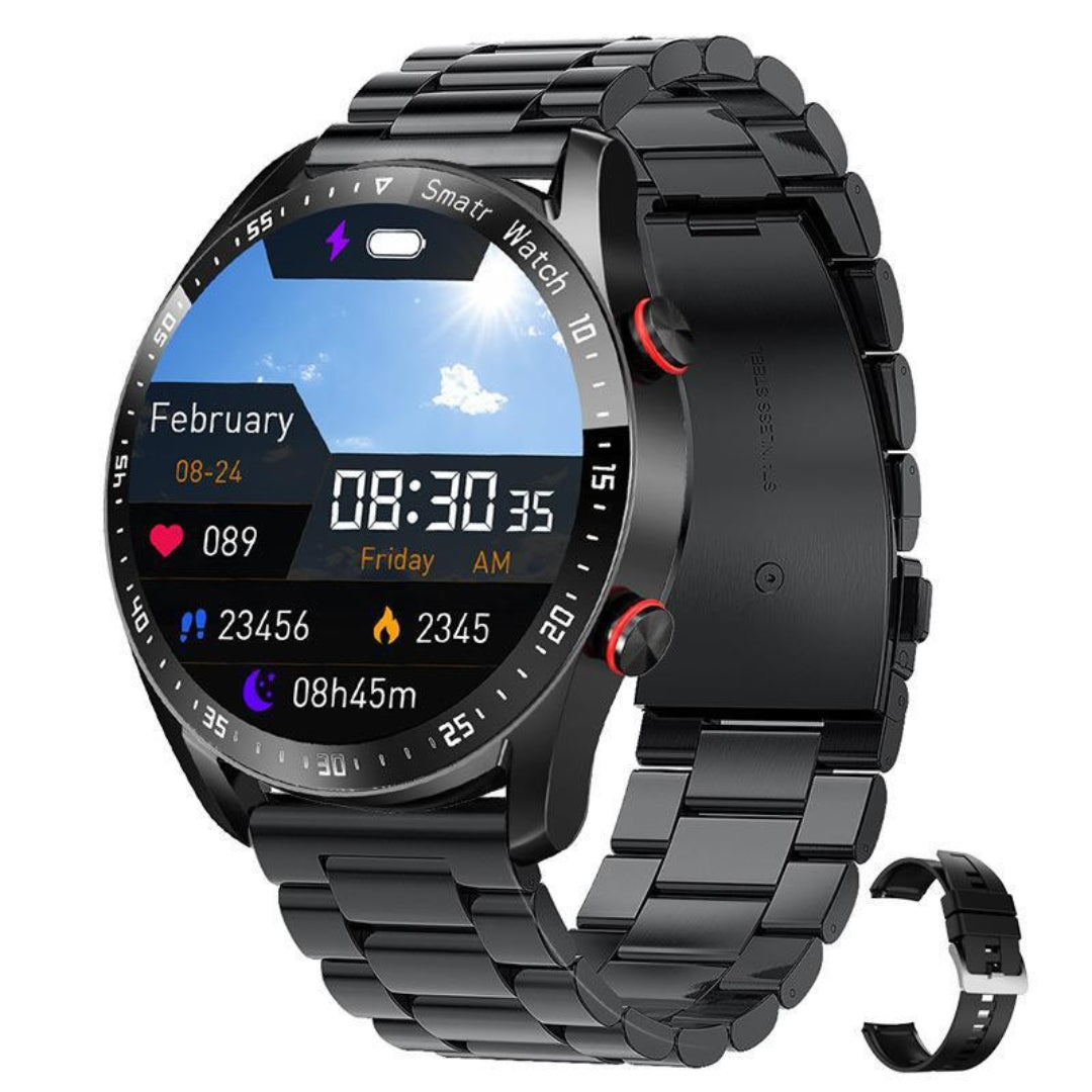 Elegante Orologio Svizzero - Qualità e Precisione in Un Design - Acciaio Nero - alle producten collecti collectie heren horloge mode winter - Concept Palermo