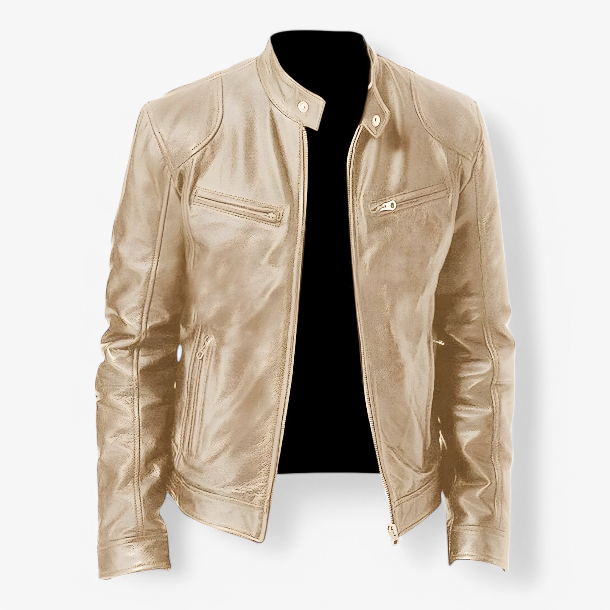 Martin | Giacca in Pelle Casual - Oro - leather jacket mens mens jacket - Concept Palermo