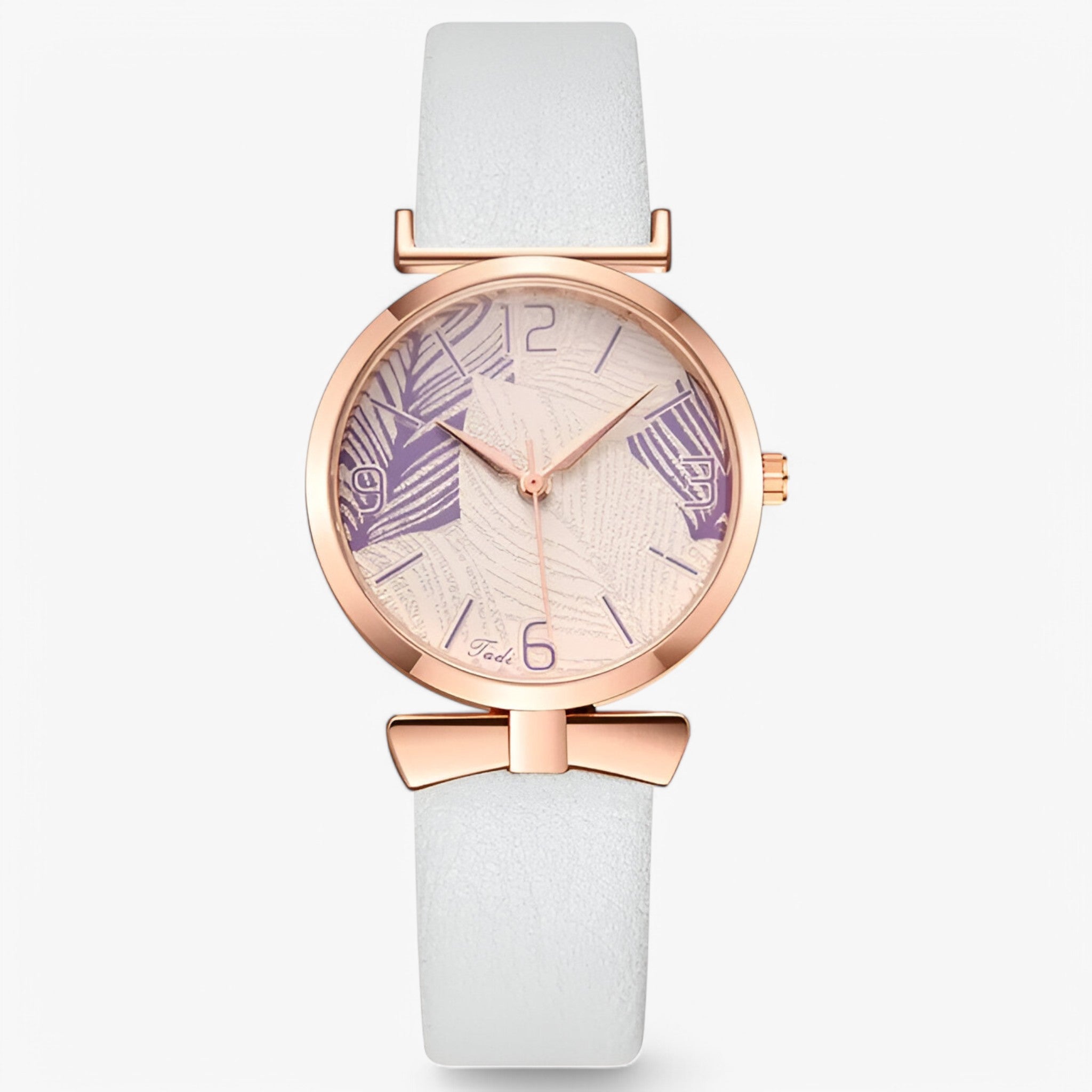 Lesley | Orologio da donna digitale al quarzo con motivo a foglia e cinturino alla moda - Bianca - female watch watch for women - Concept Palermo