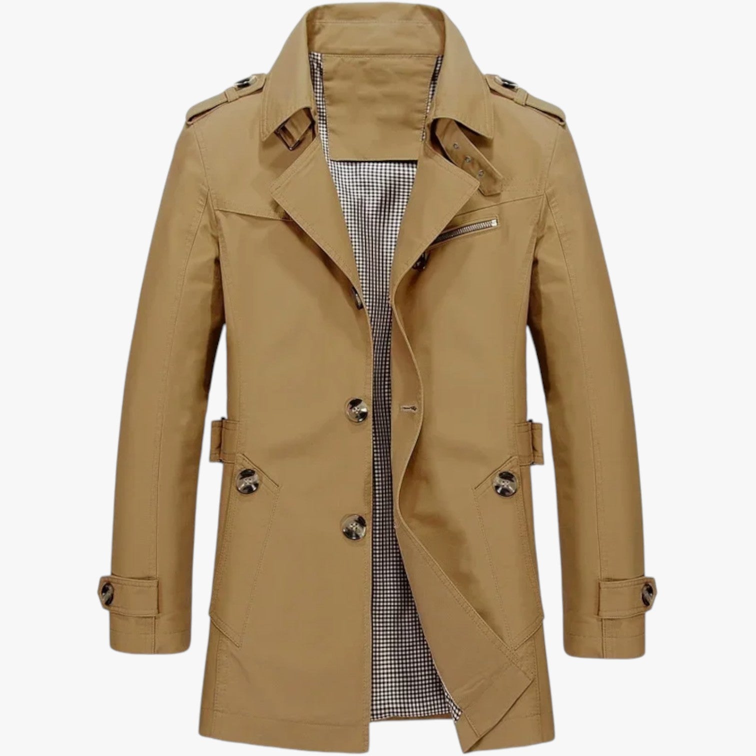 Henry | Giacca lunga da uomo - Stile casual e protezione per la mezza stagione - Cachi profondo - coat men coats Jackets & Coats - Concept Palermo