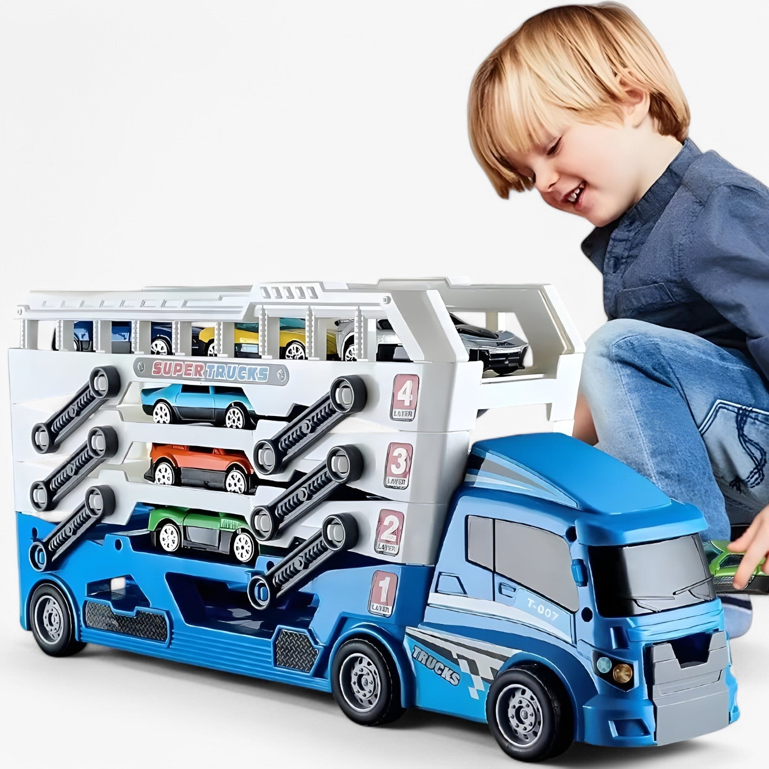 Paxton | Camion della Spazzatura Giocattolo – Gioco di Trasporto Educativo e Divertente - BLU - toys toys & gifts toys for kids - Concept Palermo