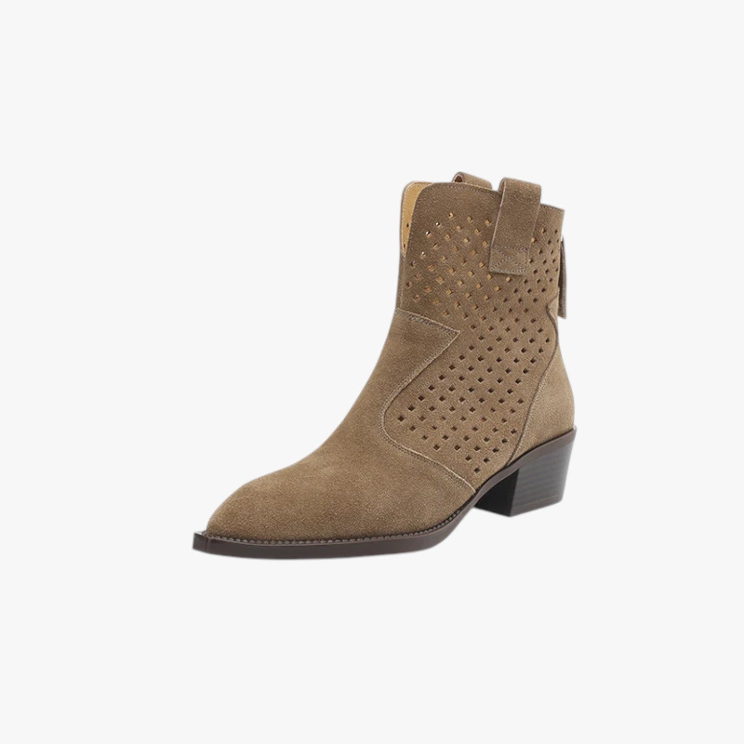 Alison | Stivaletti Chelsea da donna - Comodi, eleganti e in pelle scamosciata - Cachi - Boots & Shoes Leather Boots womens boots - Concept Palermo