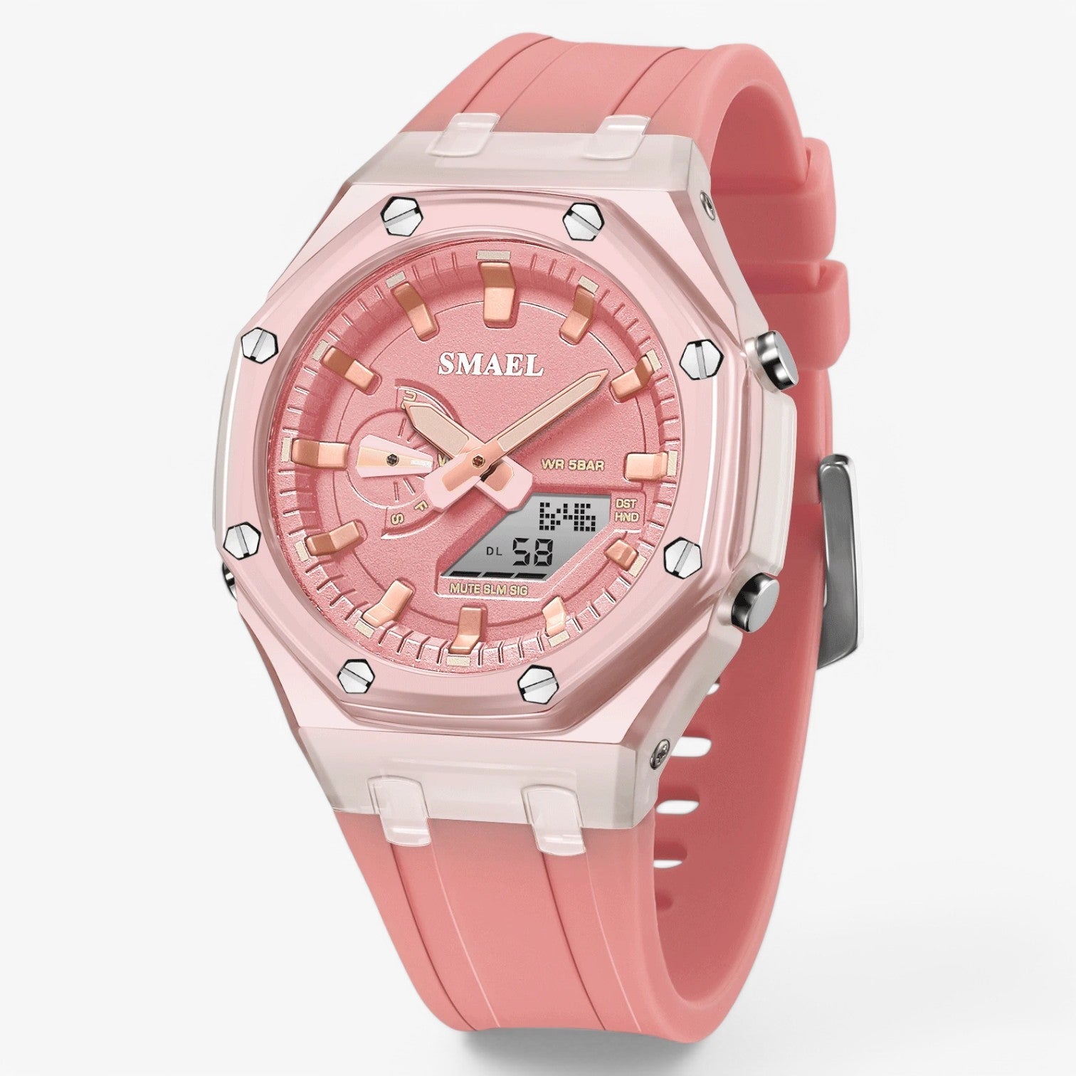 Ciara | Orologio da donna – Impermeabile e doppia visualizzazione dell'ora - Corallo Rosso - female watch watch watch for women women watch wrist watches for women - Concept Palermo