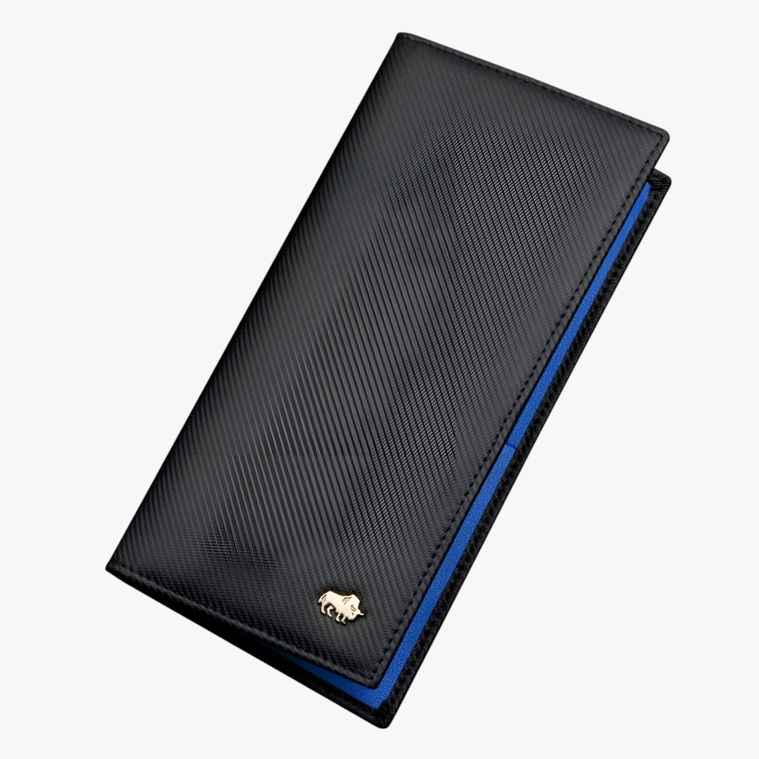 Ivano | Portafoglio Aziendale In Pelle Sottile - Nero Blu Carbonio - mens accessory mens wallet wallet - Concept Palermo