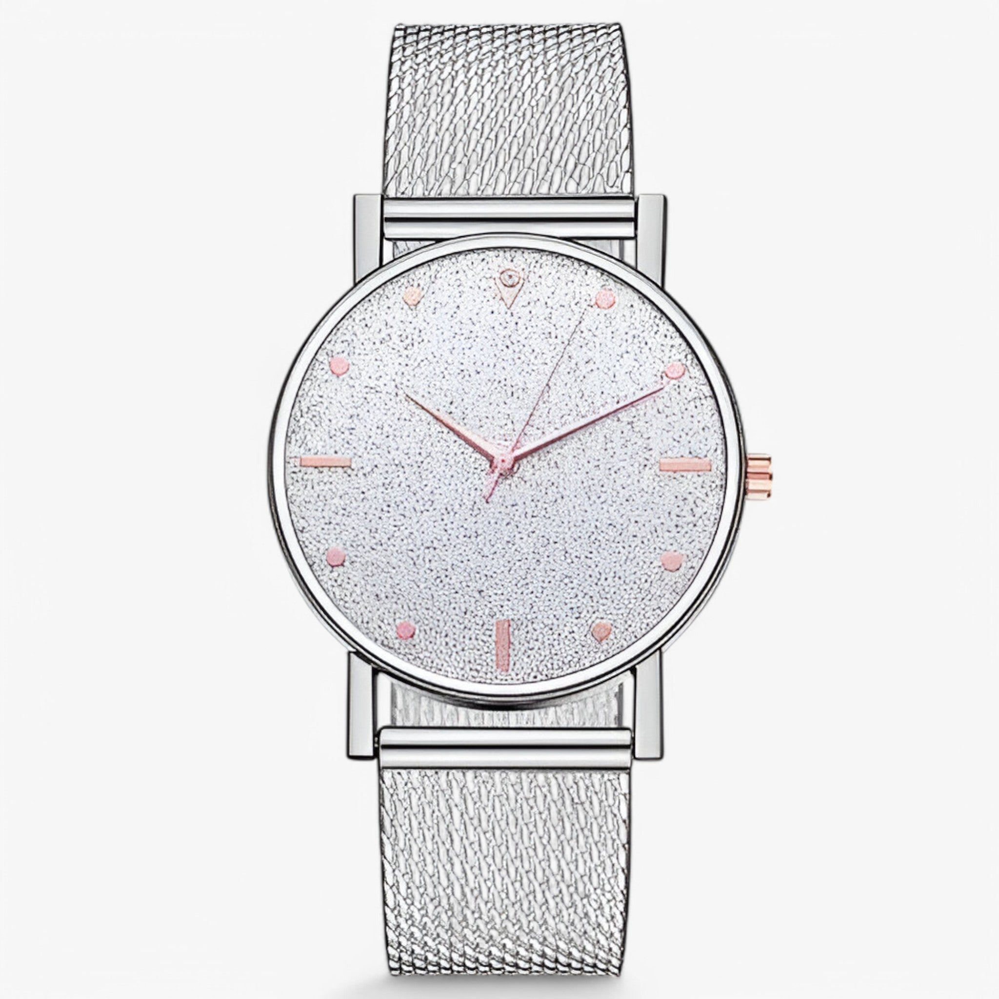 Karina | Orologio Elegante in Oro Rosa con Quadrante a Cuore - Argento-2 - female watch watch for women - Concept Palermo