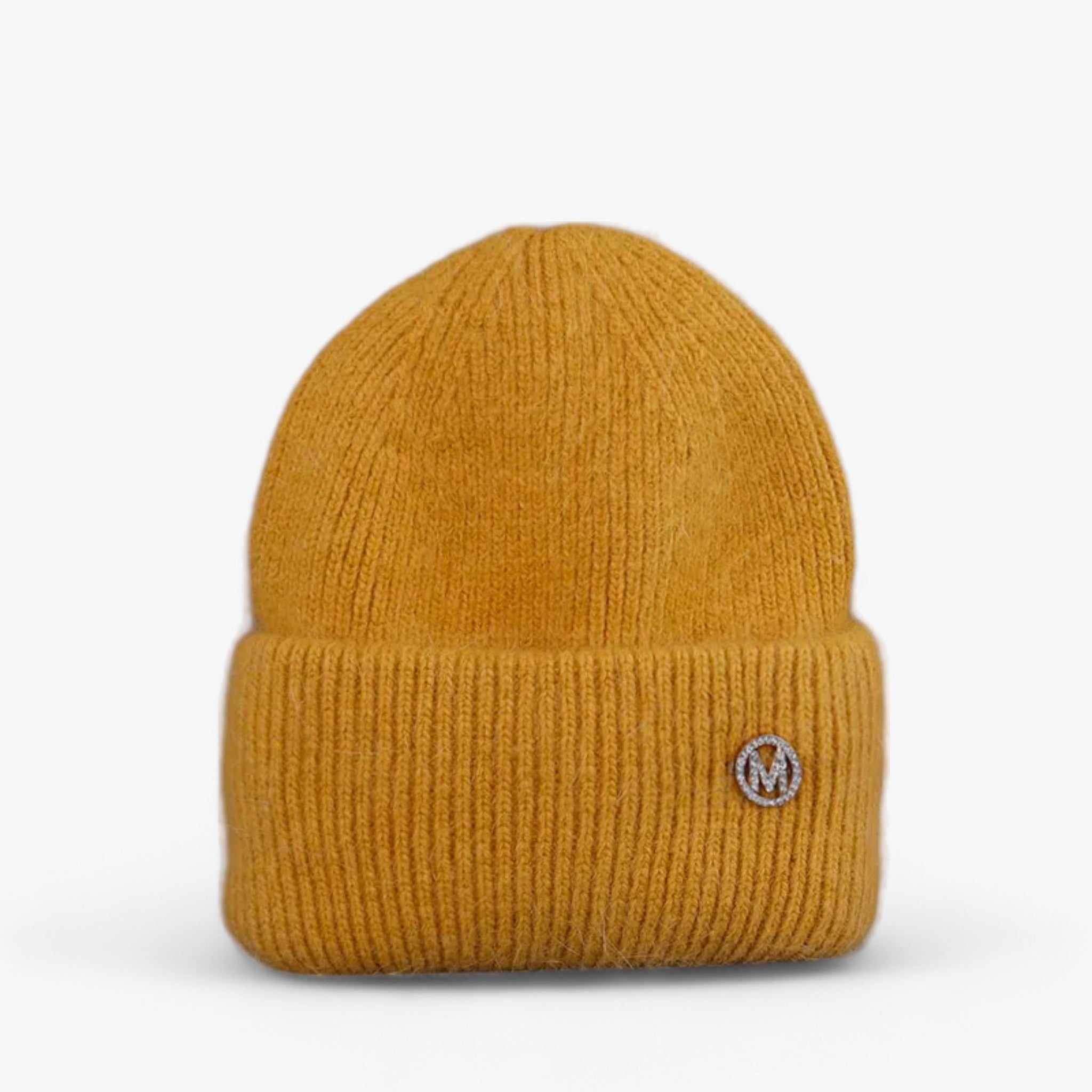 Elle | Cappello invernale: calore lussuoso con vera pelliccia di coniglio - Giallo con M 54cm-60cm - bucket hats hat Sun Hats - Concept Palermo