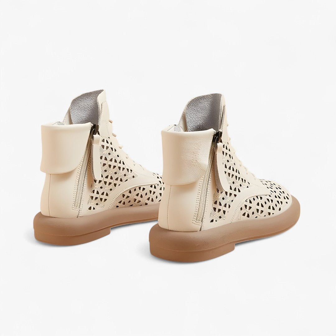 Clara | Stivaletti traforati in vera pelle con stile - - BOOTS Boots & Shoes - Concept Palermo