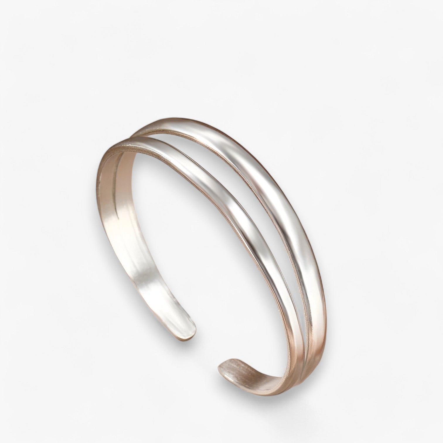 Kaia | Bracciale Semplice a Due Strati – Eleganza Regolabile per Ogni Occasione - Argento - Accessories Jewelry BRACELETS - Concept Palermo