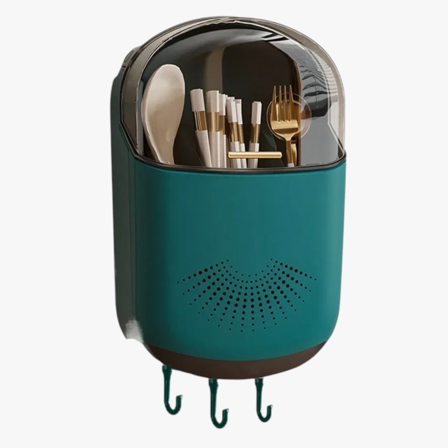 Gianni | Portabastoncini da muro con drenaggio e coperchio - Verde - Kitchen kitchen accessory Kitchen Essentials kitchen organizer - Concept Palermo