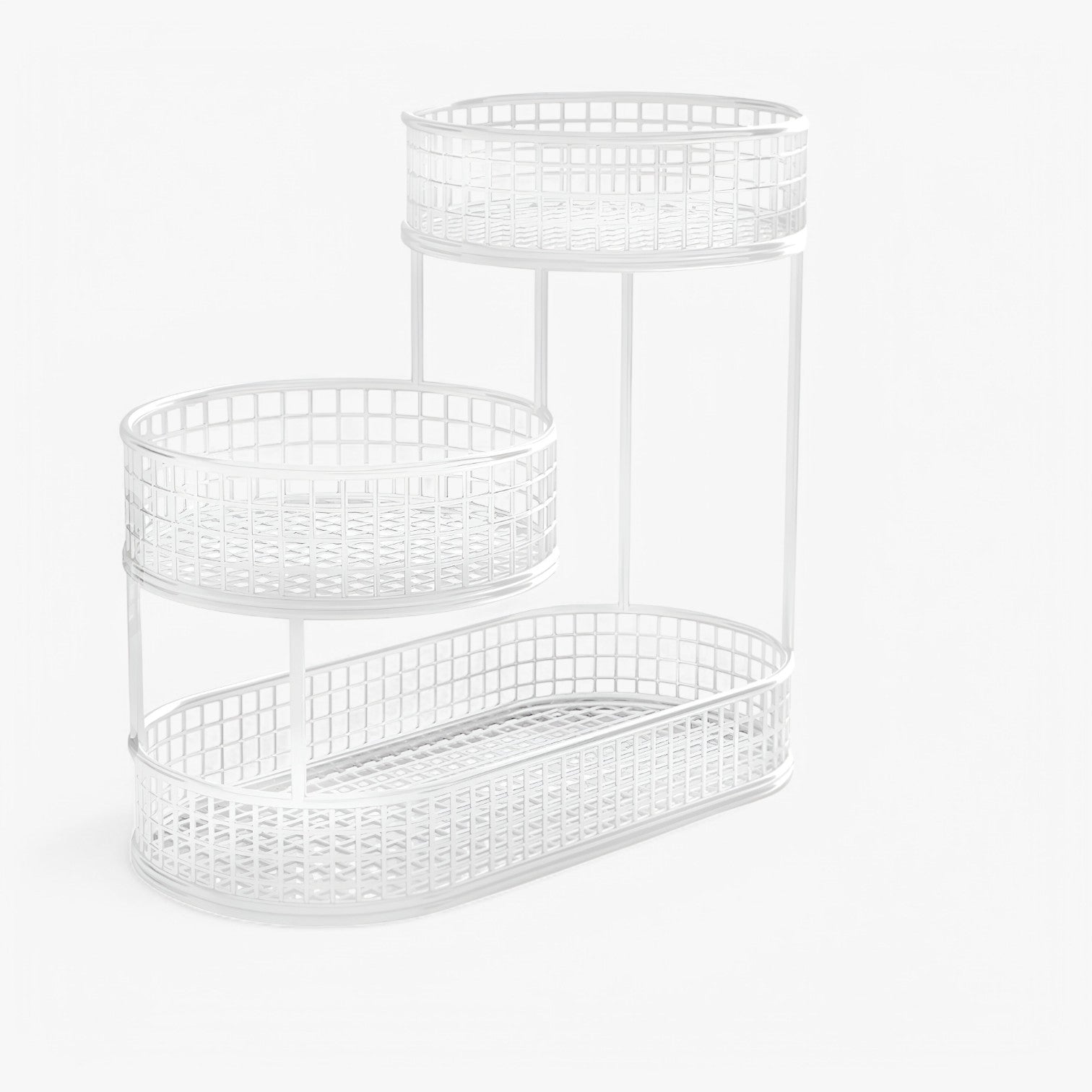 Milena | Elegante cesta di frutta in ferro – Mantieni la frutta fresca e organizzata - Stile1 bianco - Kitchen kitchen accessory - Concept Palermo