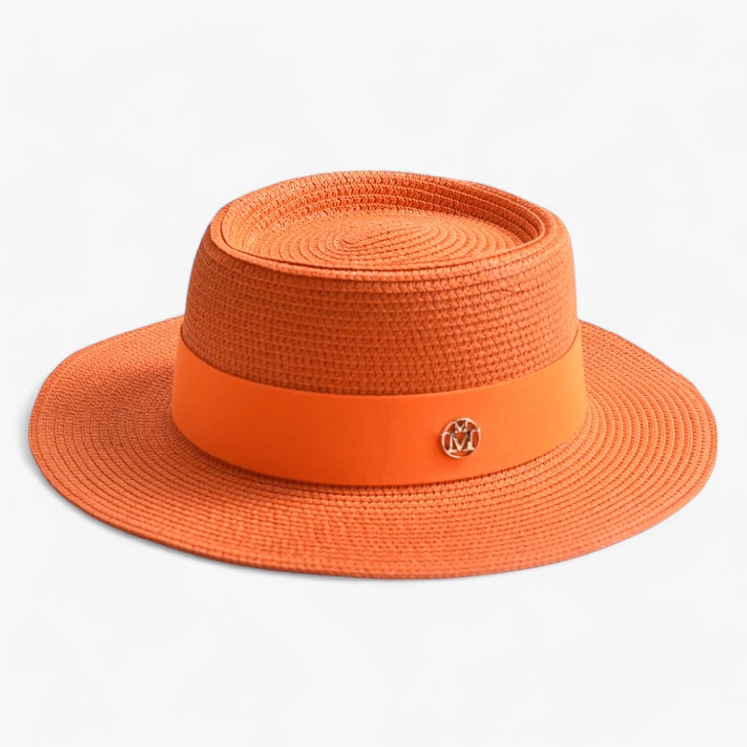 Clara | Elegante cappello di paglia - Stile, leggero e adatto ai viaggi - oranje 56-58CM - bucket hats hat Hat for girls women hat - Concept Palermo