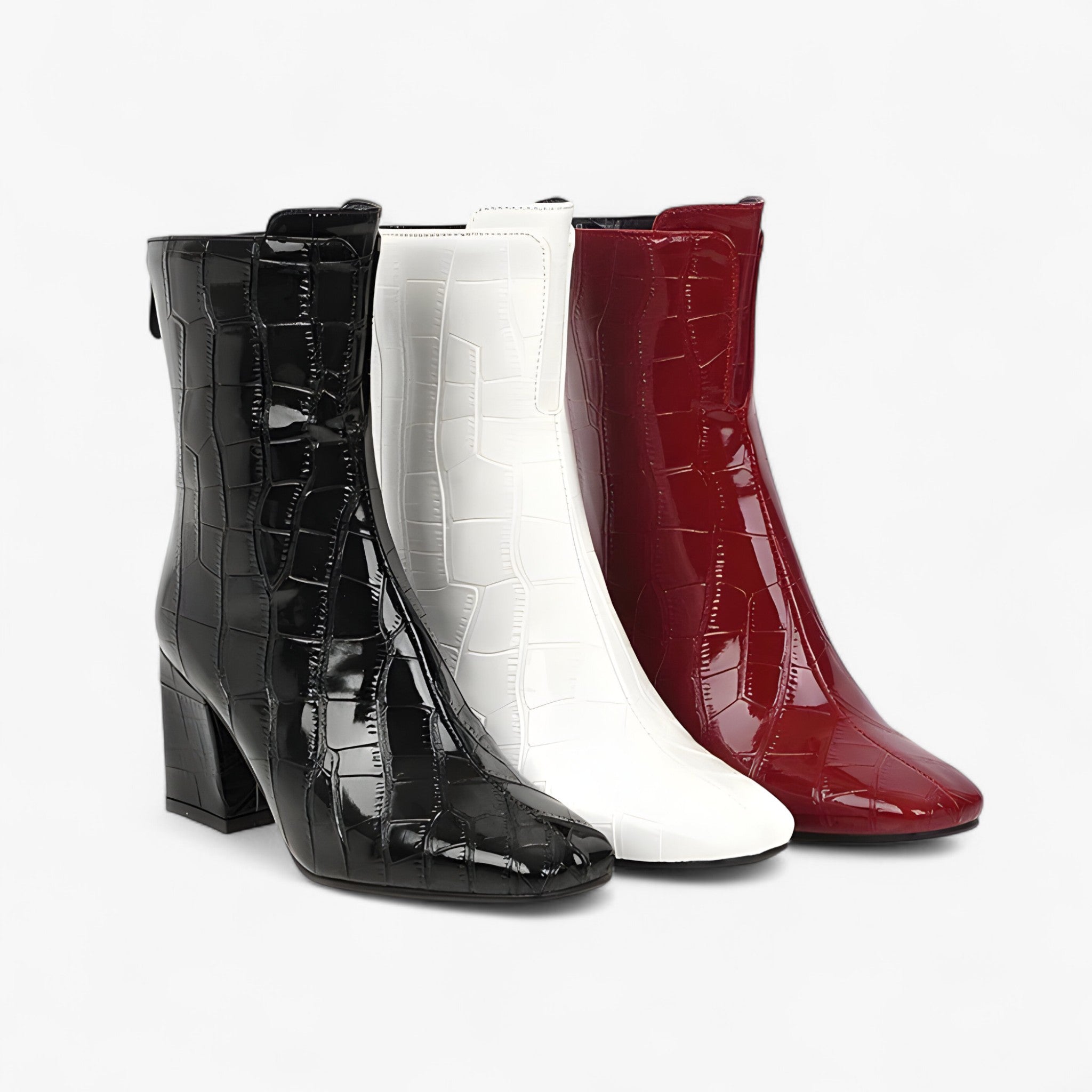 Charlotte | Stivaletti in pelle effetto coccodrillo lucido - - BOOTS Boots & Shoes - Concept Palermo