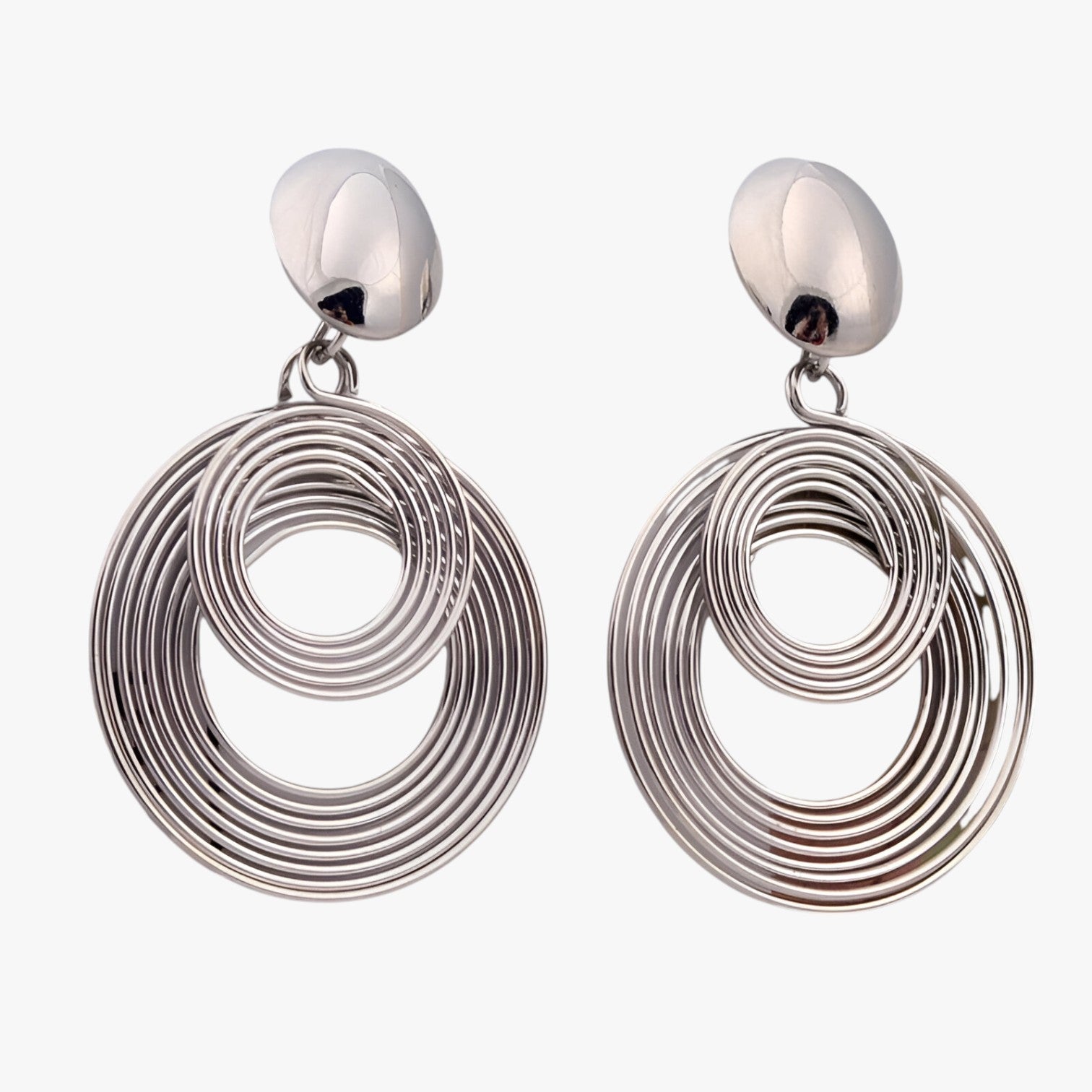 Cheryl | Orecchini geometrici oversize: eleganza moderna che illumina il tuo look - Argento - EARRINGS Earrings for Women Girls New Fashion Earrings womens earring - Concept Palermo