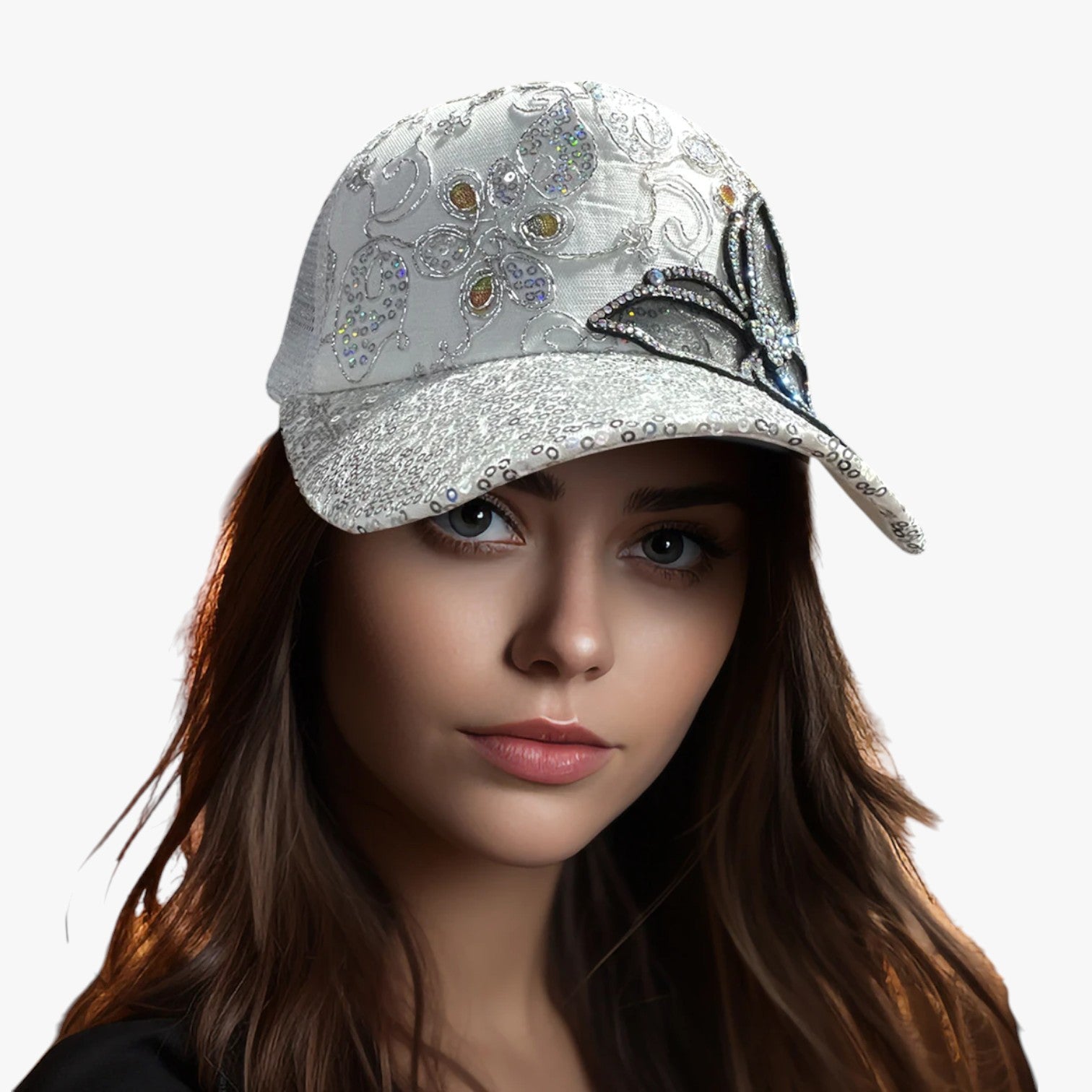 Peyton | Cappello da Baseball Donna in Denim Brillante con Fibbia Regolabile - - hat Hat for girls hats women hat - Concept Palermo