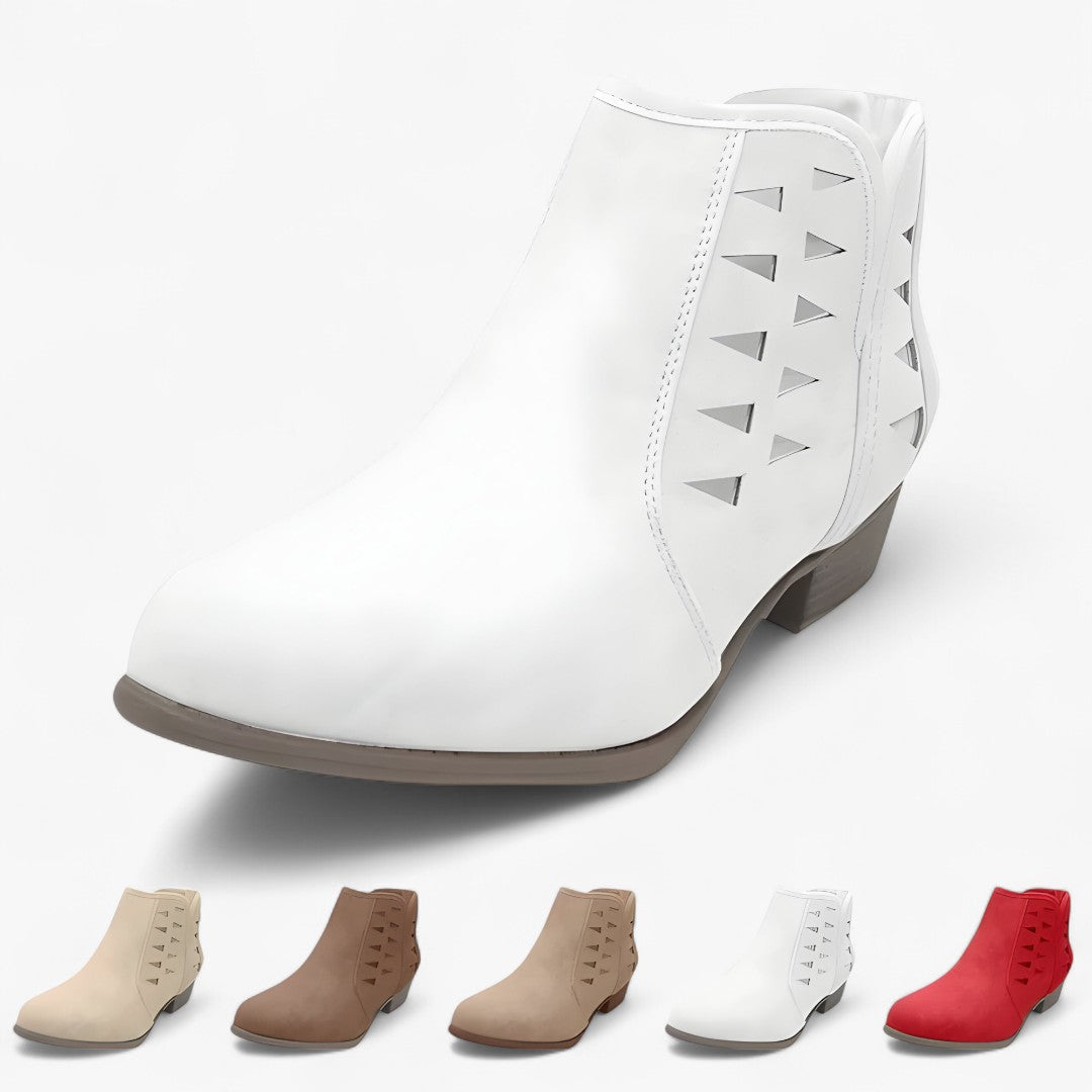 Ellen | Stivaletti bianchi in maglia traforata stile western - - BOOTS Boots & Shoes shoes shoes for women Shoes women womens shoes - Concept Palermo