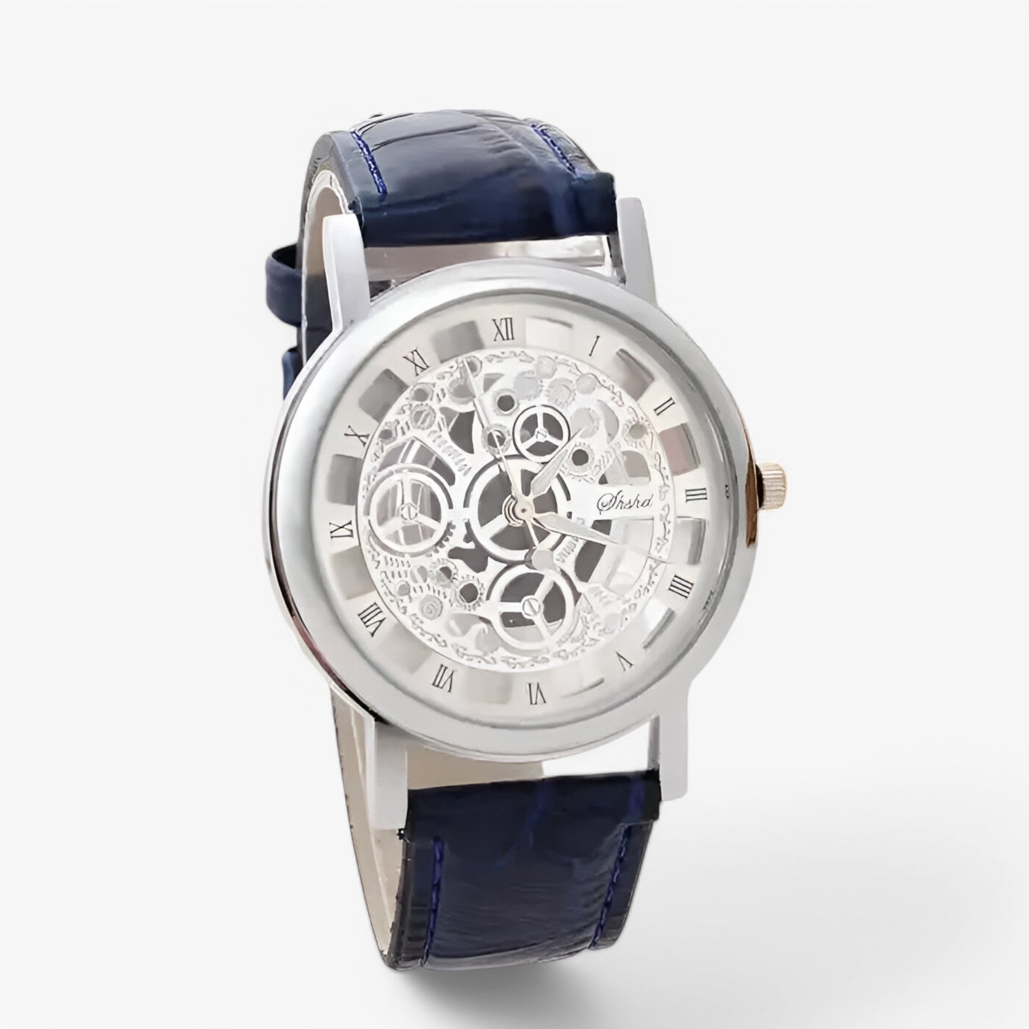 Oliver | Orologio al quarzo con cinturino in pelle e quadrante romano - blu argento - - Concept Palermo