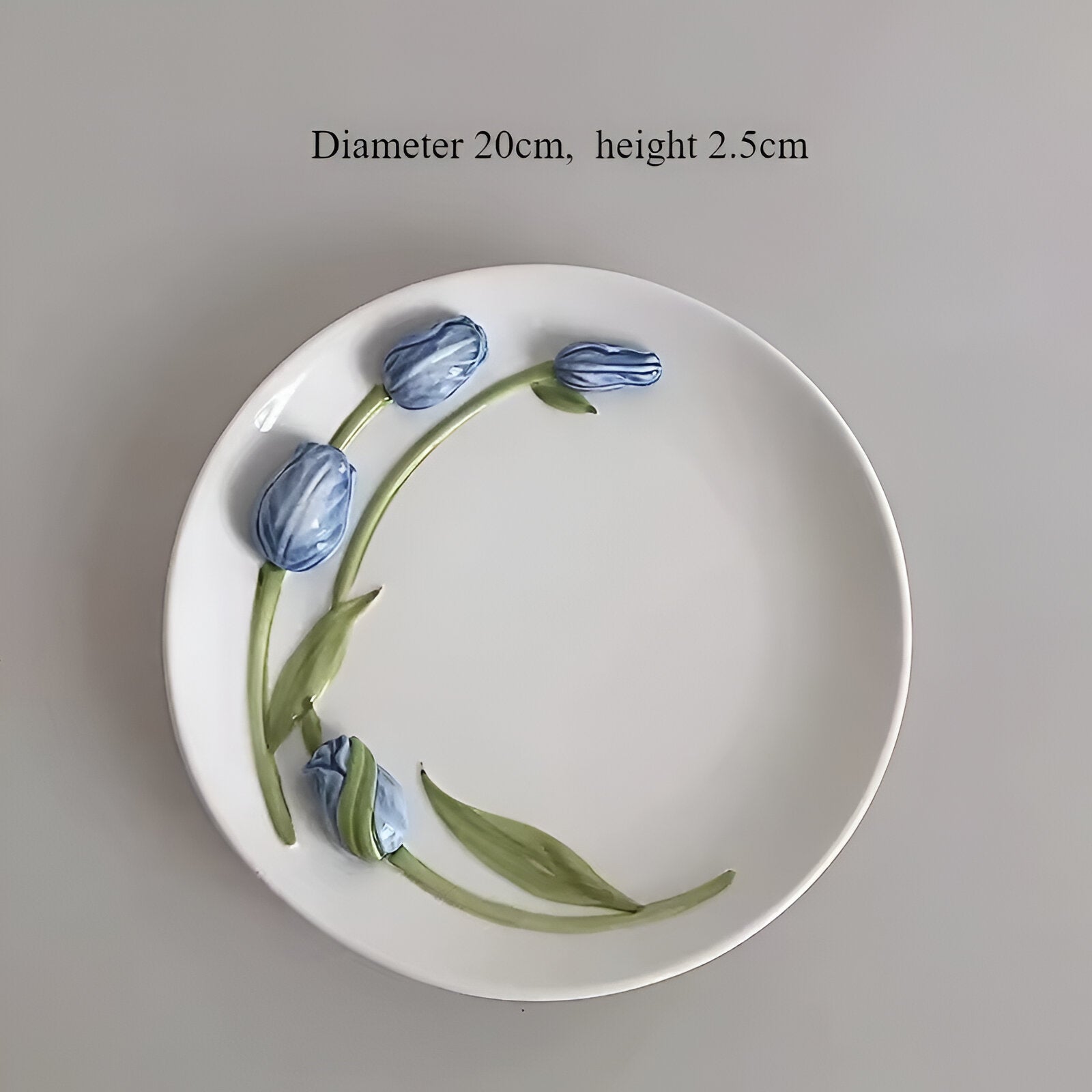 Florina | Tazza da caffè in ceramica creativa a forma di tulipano con piattino - Piatto blu 260-310ML - - Concept Palermo