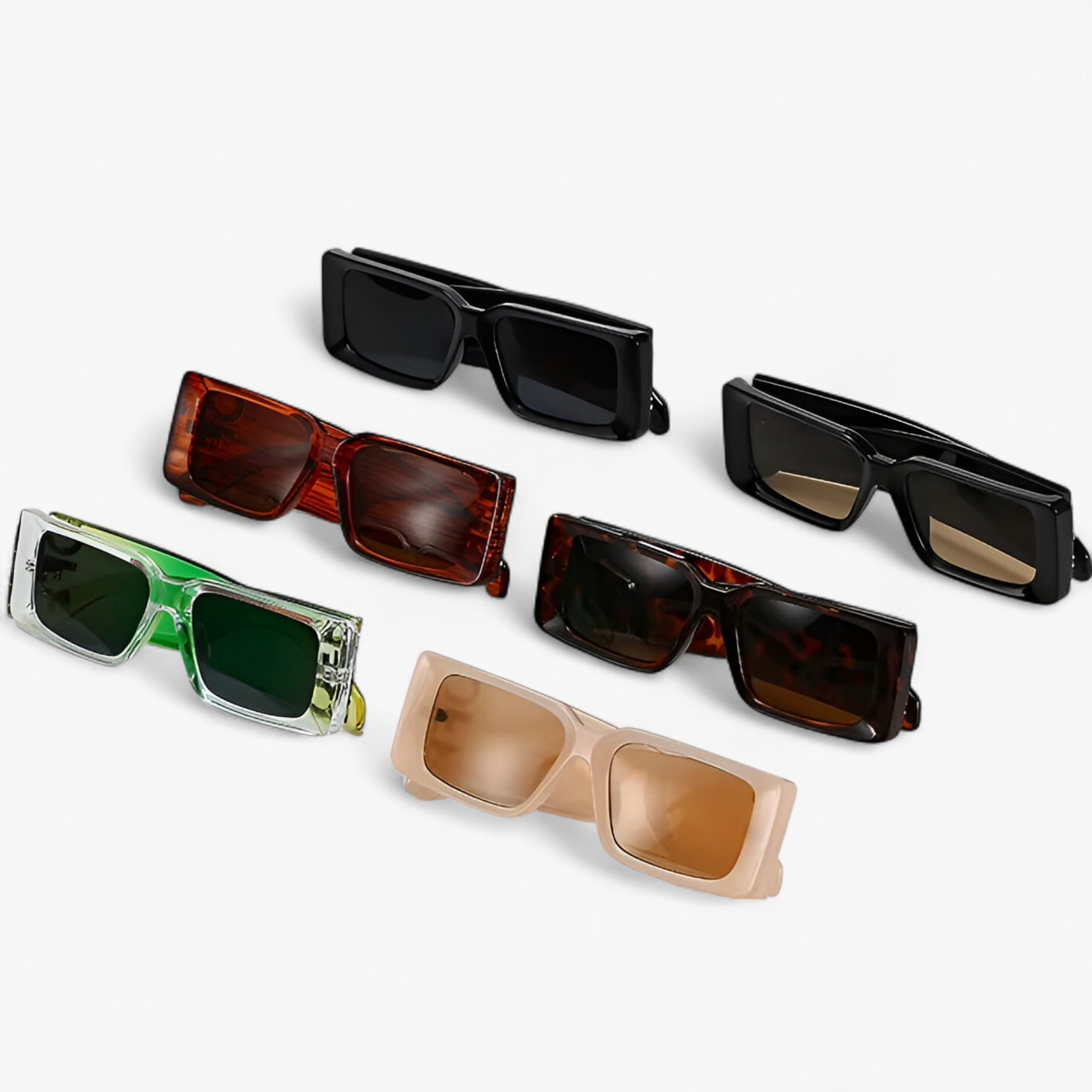 Arielle | Occhiali da sole retrò con montatura quadrata e gambe larghe - - men sunglasses polarized mens sunglasses Polarized man sunglasses Sunglasses sunglasses polarized men - Concept Palermo