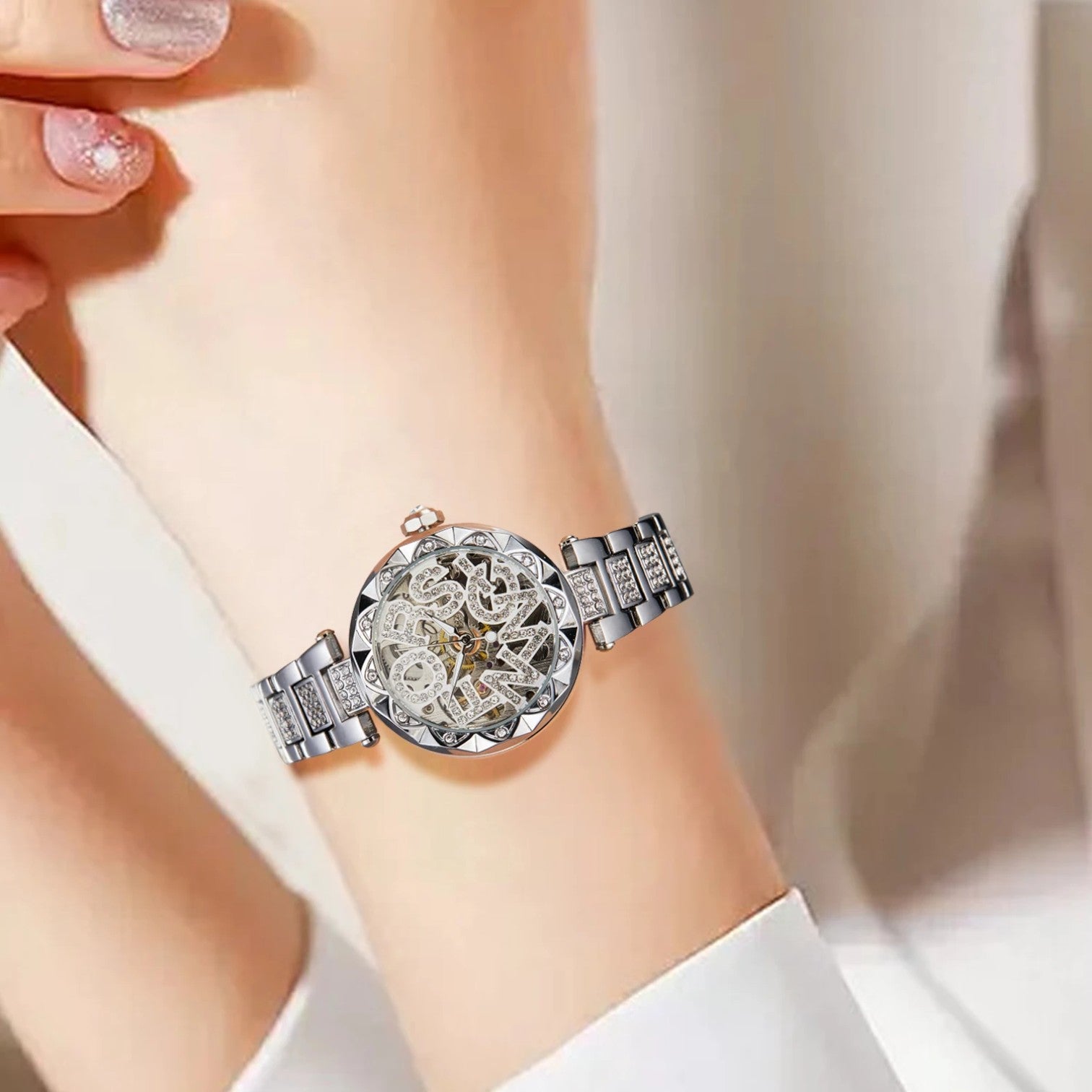 Ana | Orologio da Donna di Lusso 2025 Eleganza Meccanica in Acciaio e Diamanti 3D - - female watch ladies watch waist belt for women watch watch for women watches - Concept Palermo