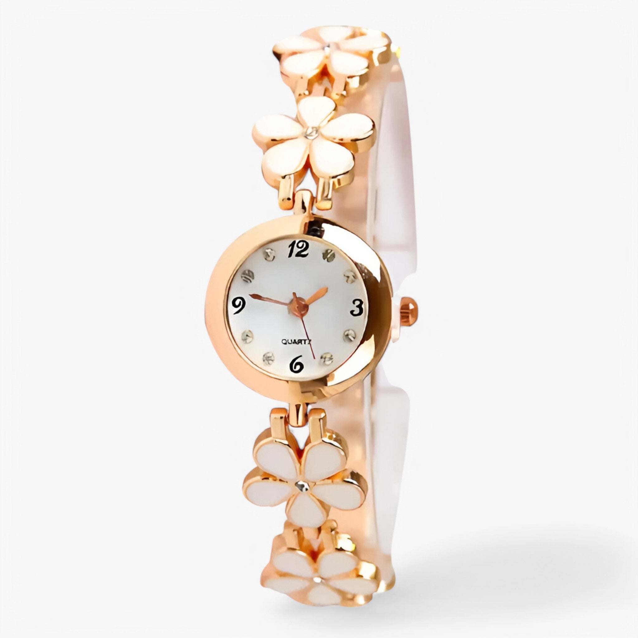 Julitte | Orologio da polso analogico al quarzo con fiori e biscotti per donna - Oro - female watch watch for women - Concept Palermo